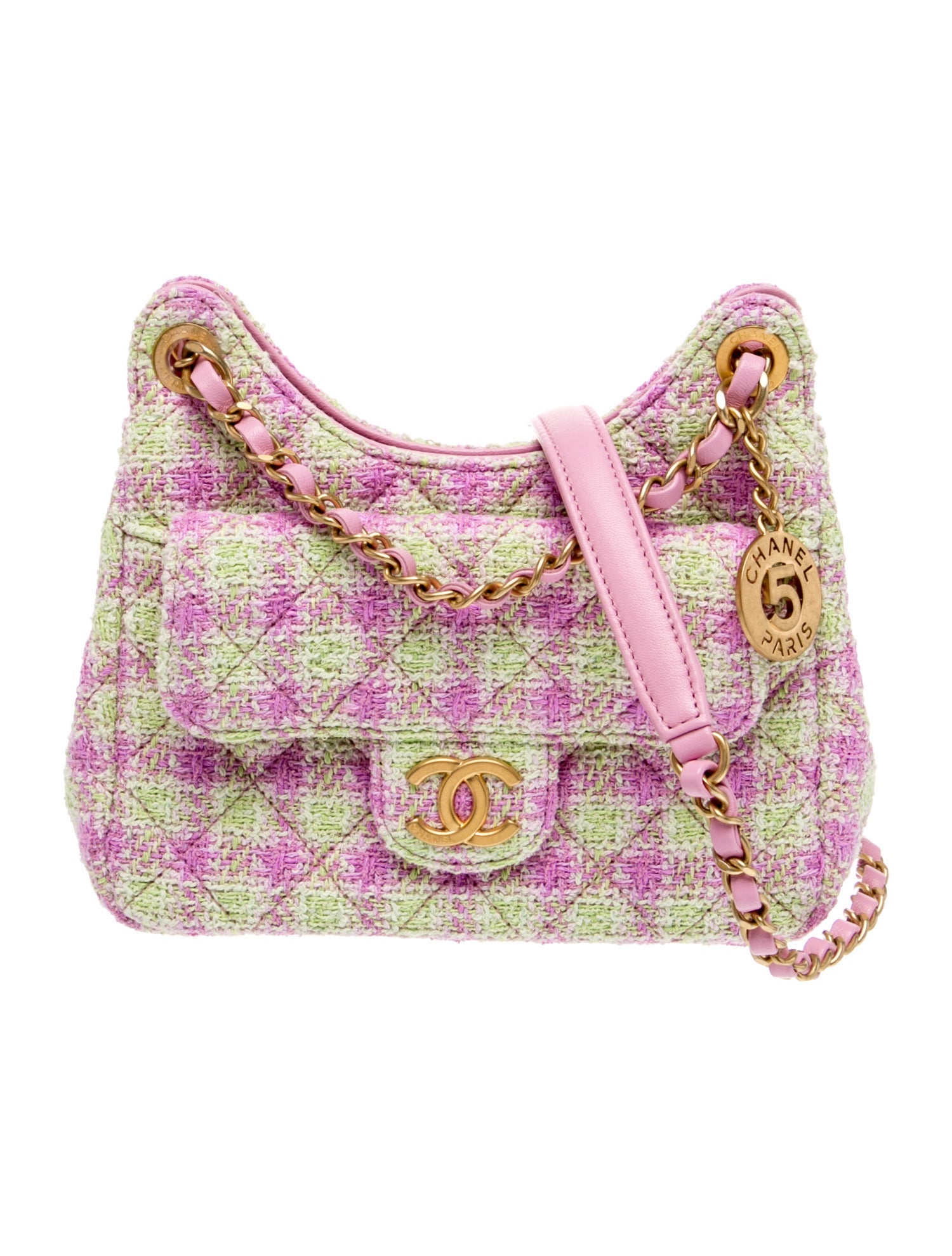 Chanel Small Wavy Tweed Hobo