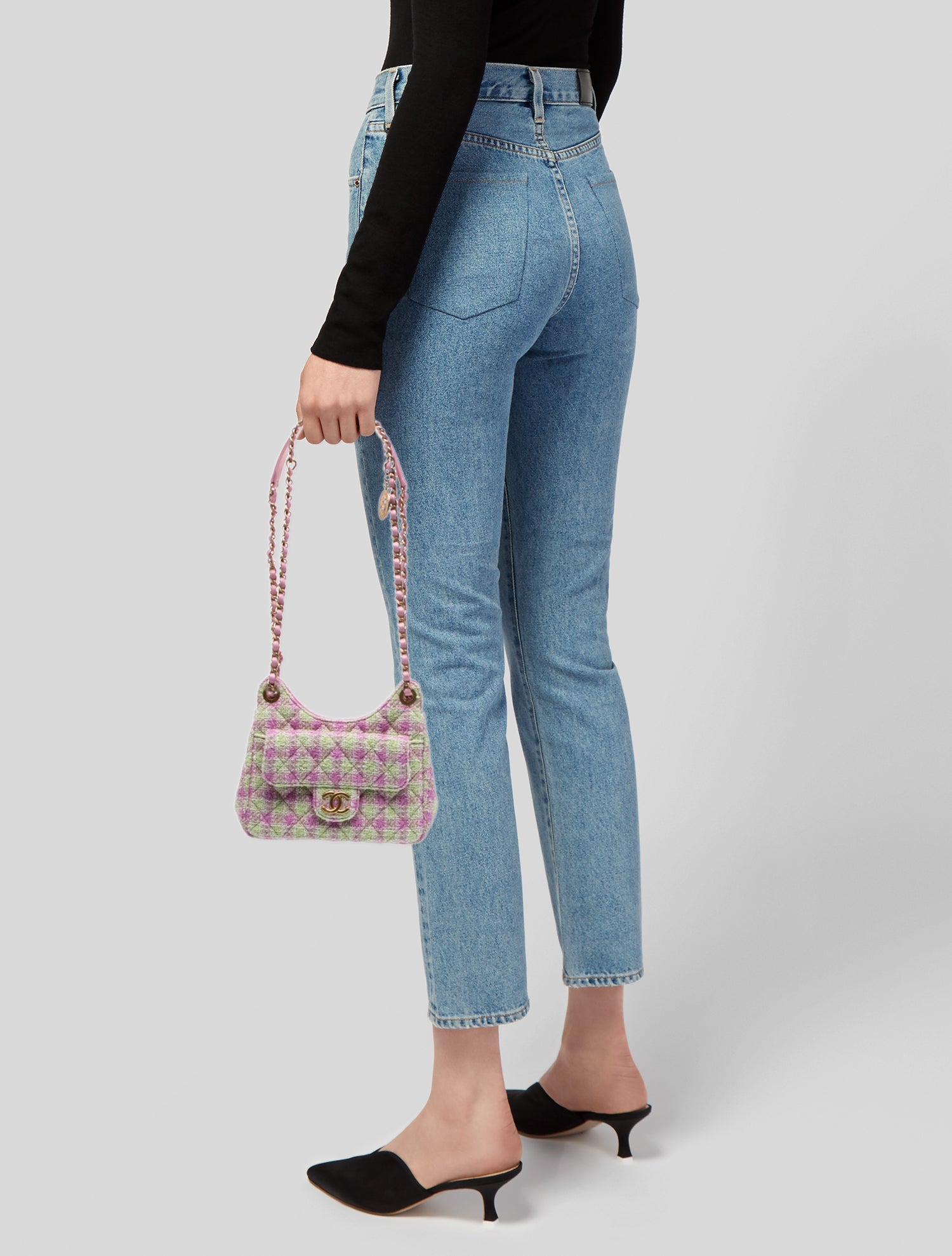 Chanel Small Wavy Tweed Hobo