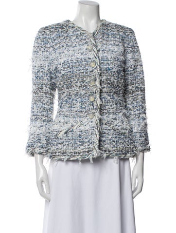 Pre-owned Chanel 2018 Tweed Pattern Evening Jacket In Multi