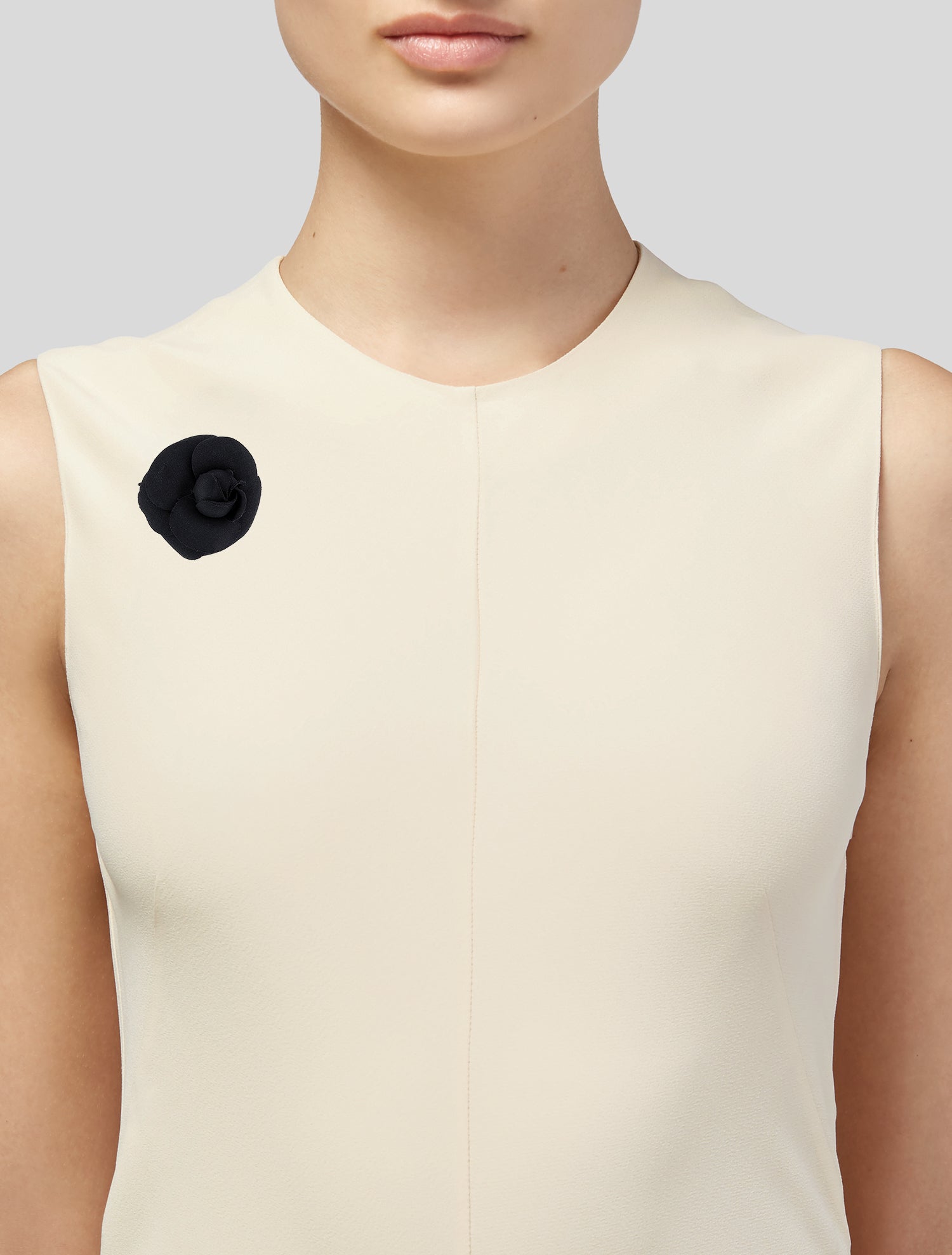 Chanel Small Silk Camellia Brooch