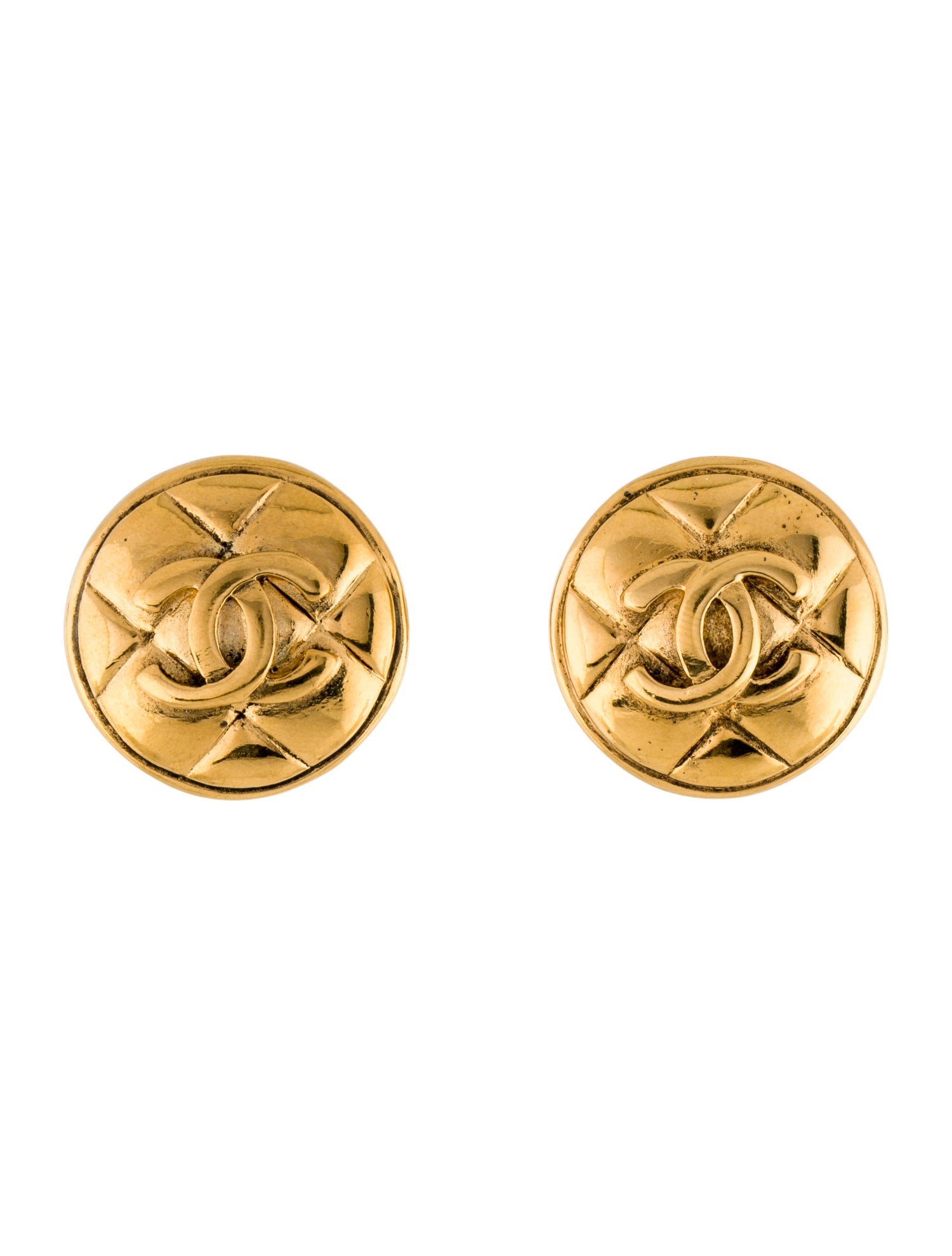 Chanel Vintage CC Clip-On Earrings