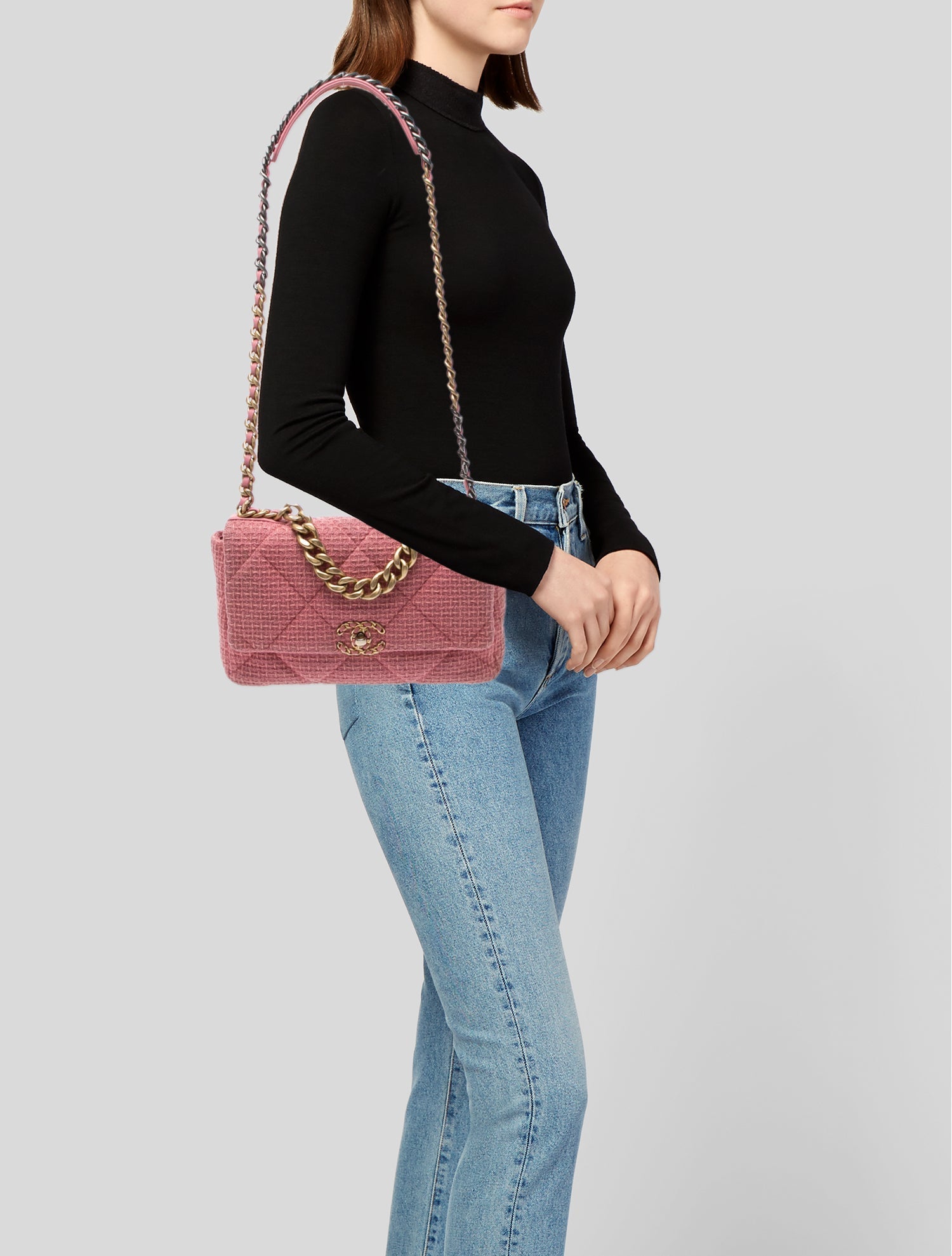 Chanel Chanel Large Tweed 19 Flap Bag
