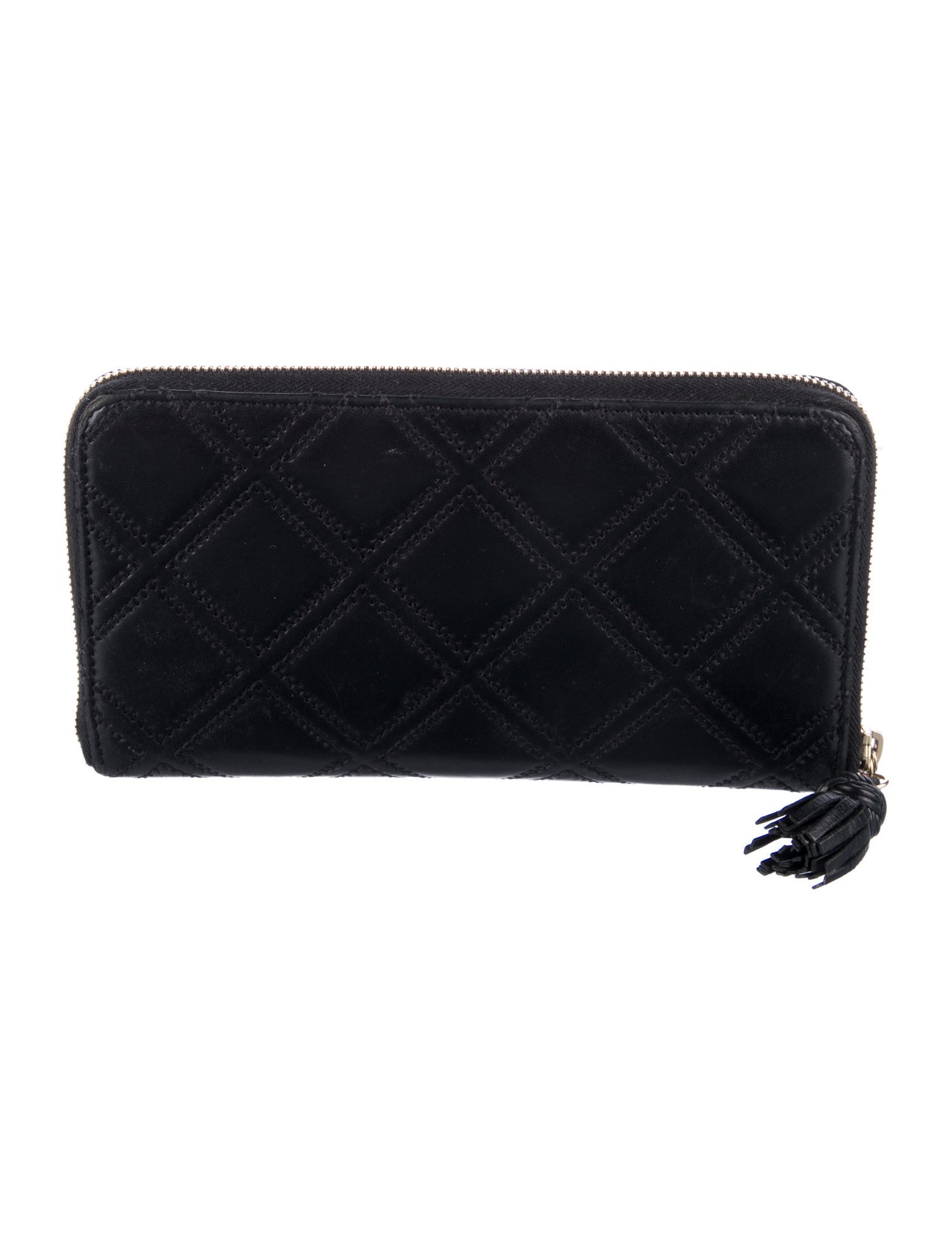 Chanel 2017-2018 Double Stitch Tassel Continental Wallet