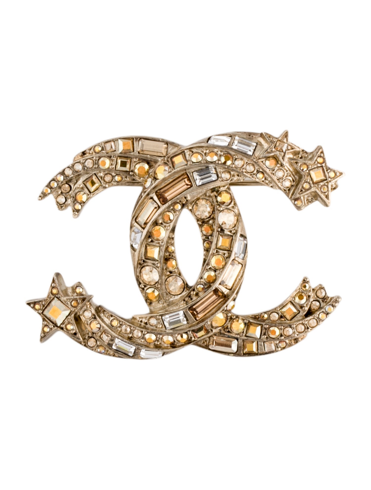Chanel 2023 Strass CC Star Brooch
