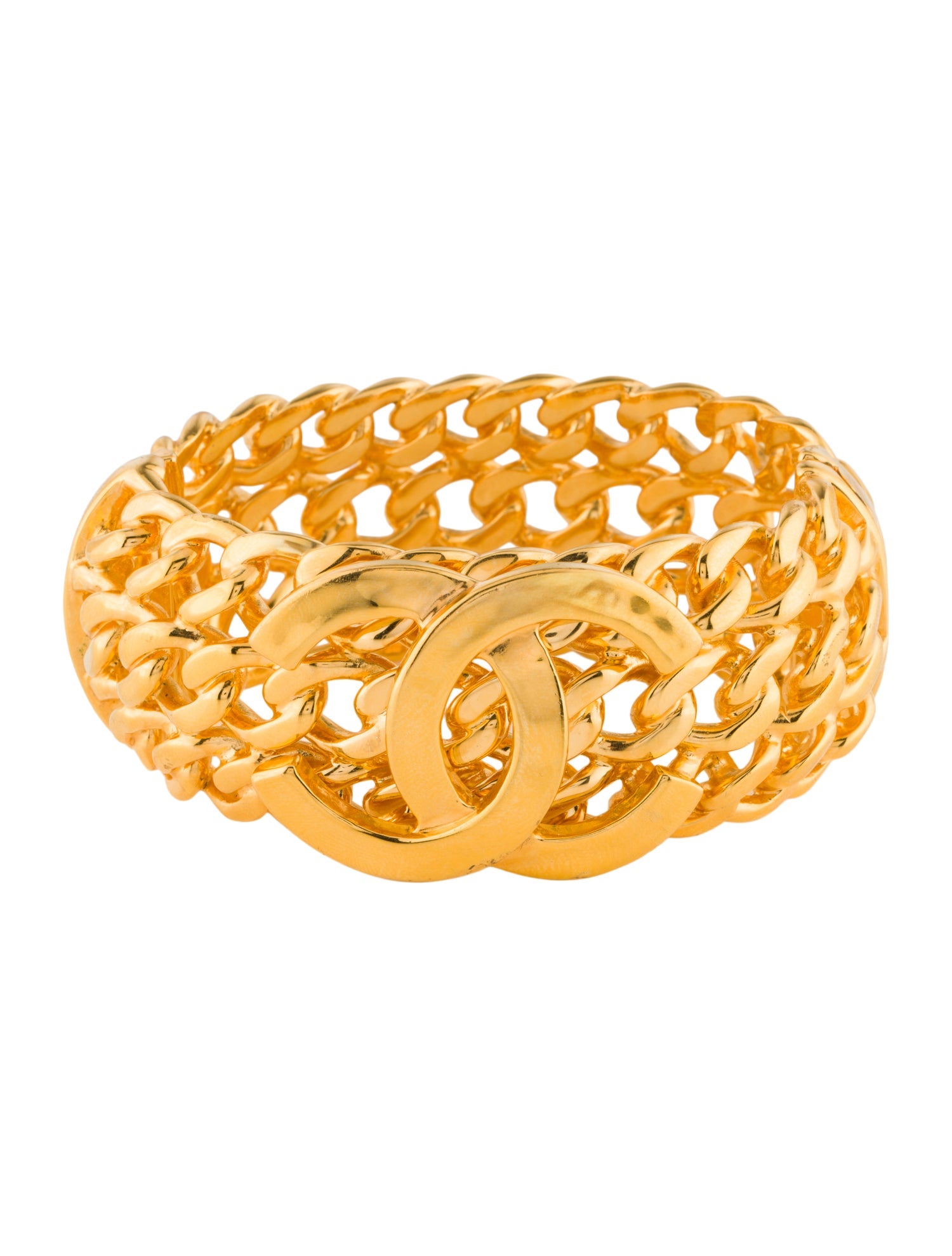 Chanel CC Cub Chain Cuff Bracelet