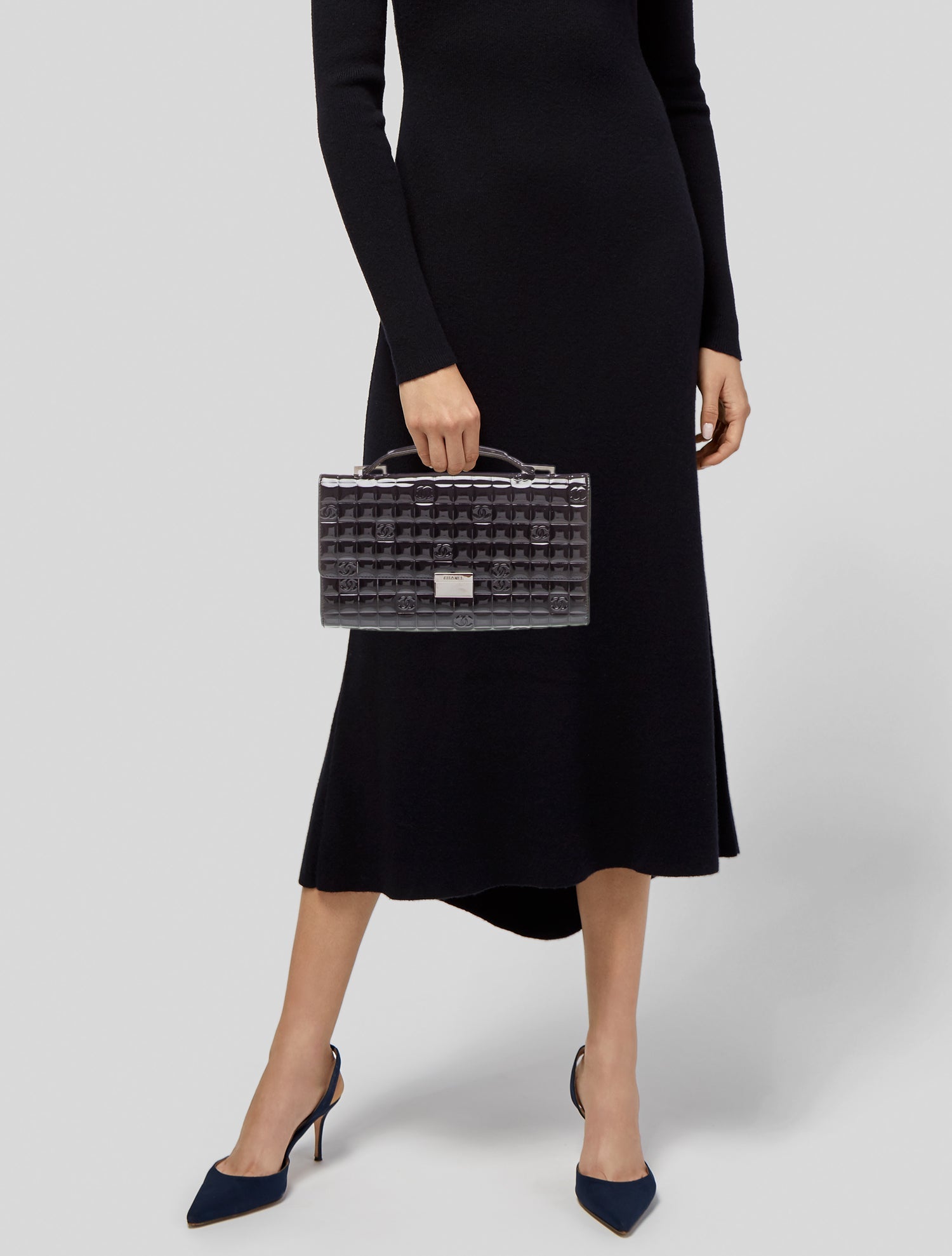 Chanel Chocolate Bar Top Handle Clutch