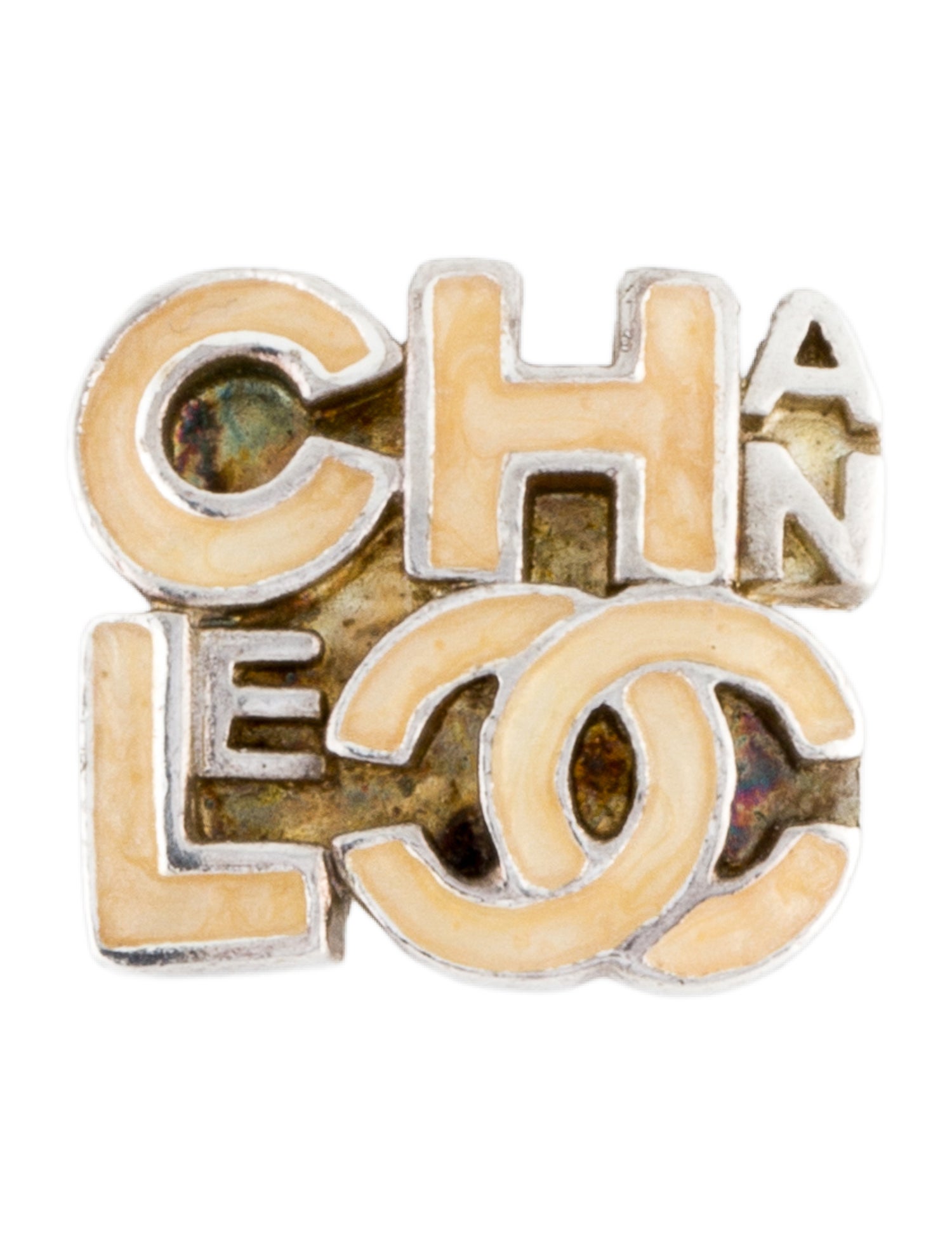 Chanel Vintage Enamel CC Single Stud Earring