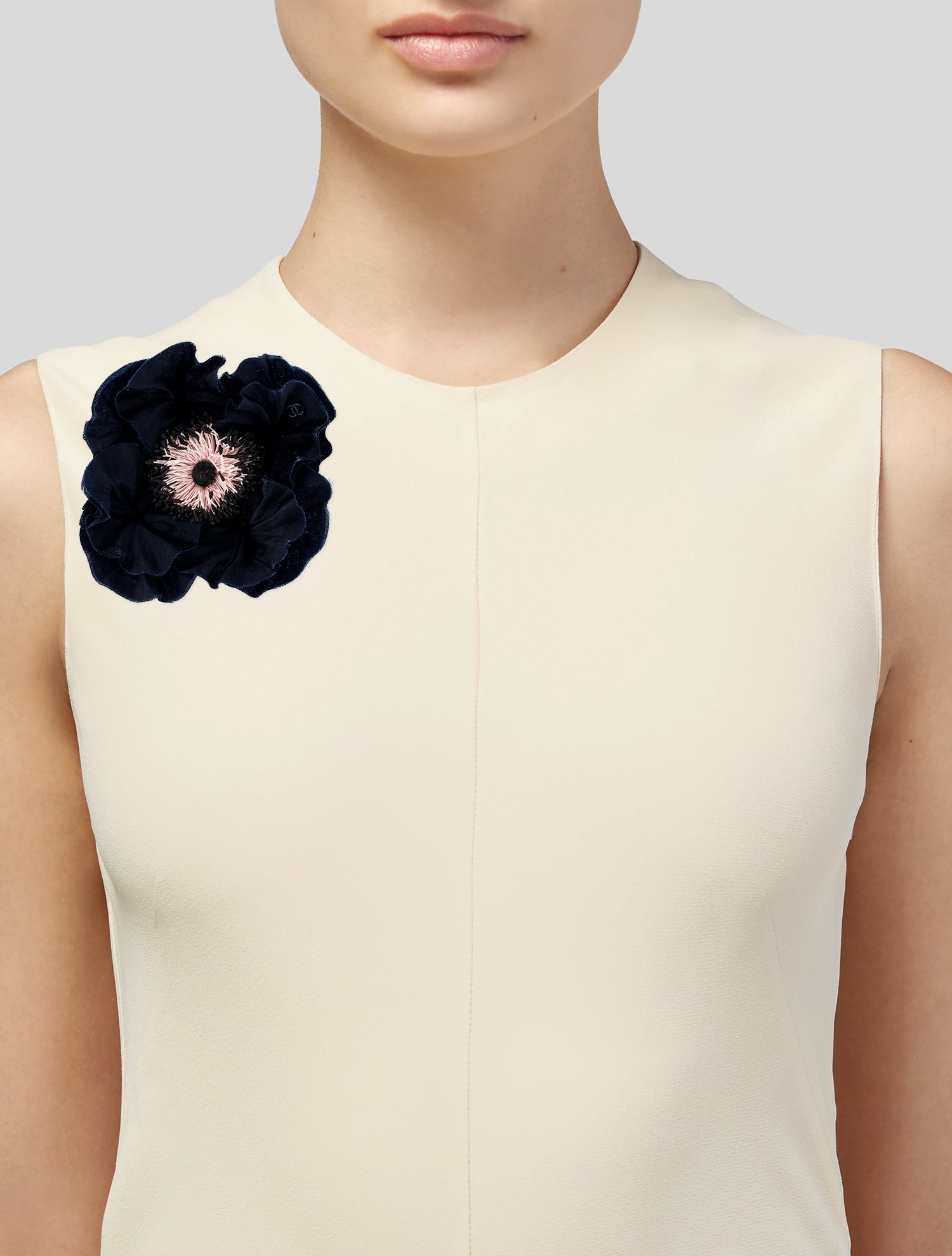 Chanel Fabric Camellia Brooch