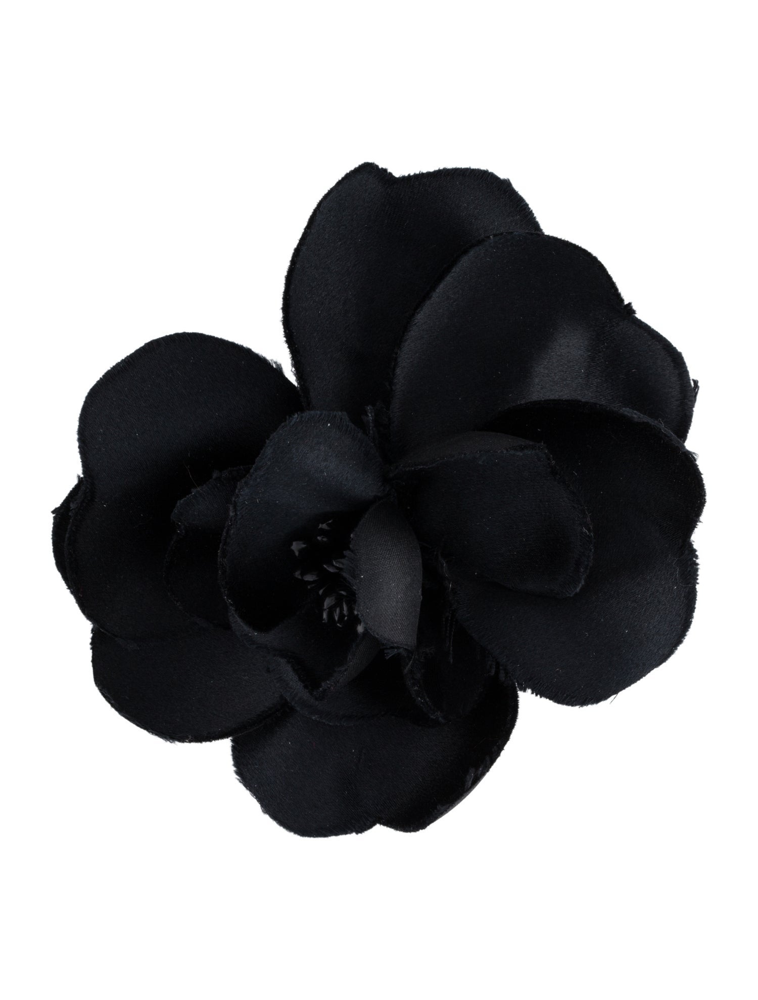 Chanel Vintage Silk Camellia Brooch