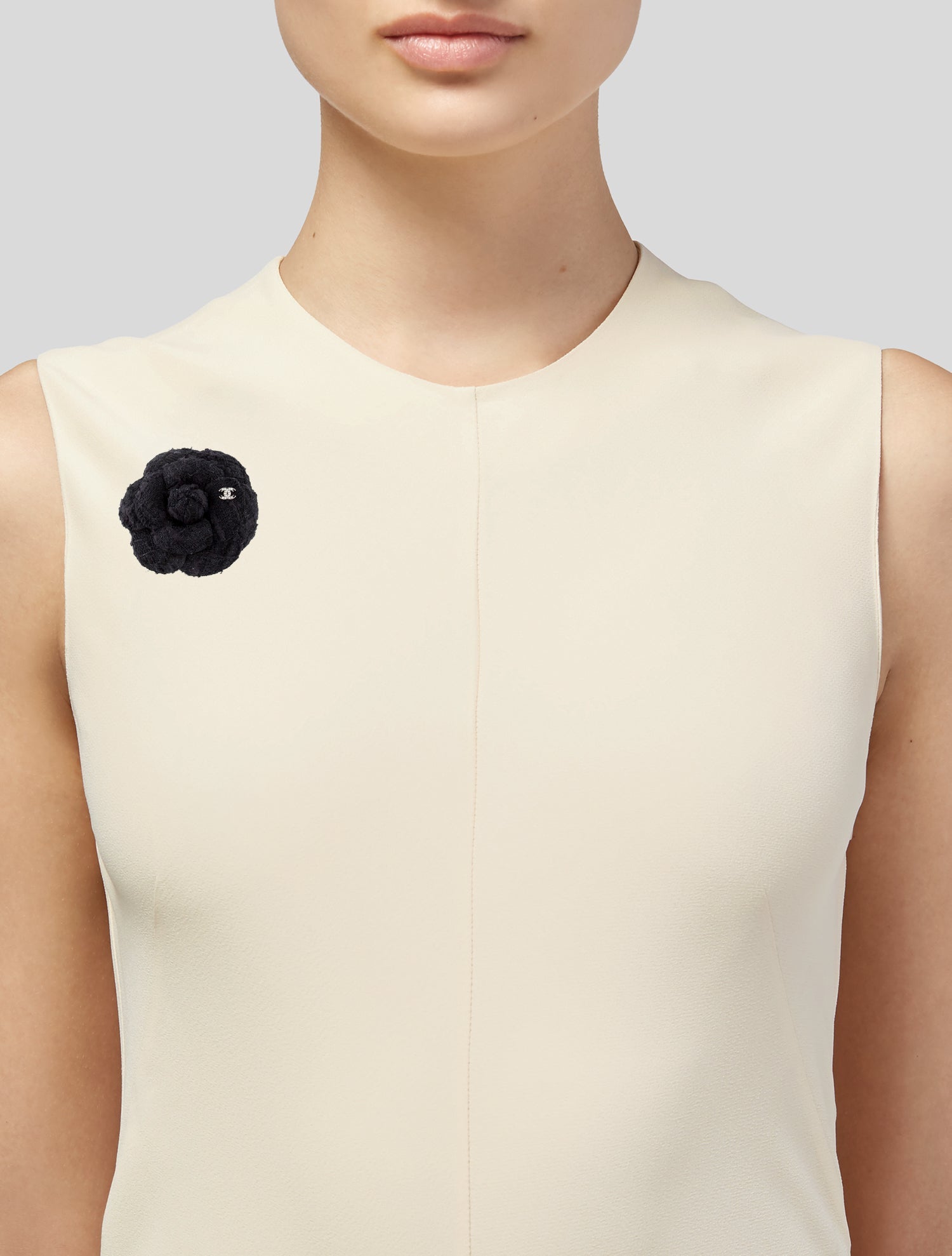 Chanel Strass CC Camellia Flower Brooch