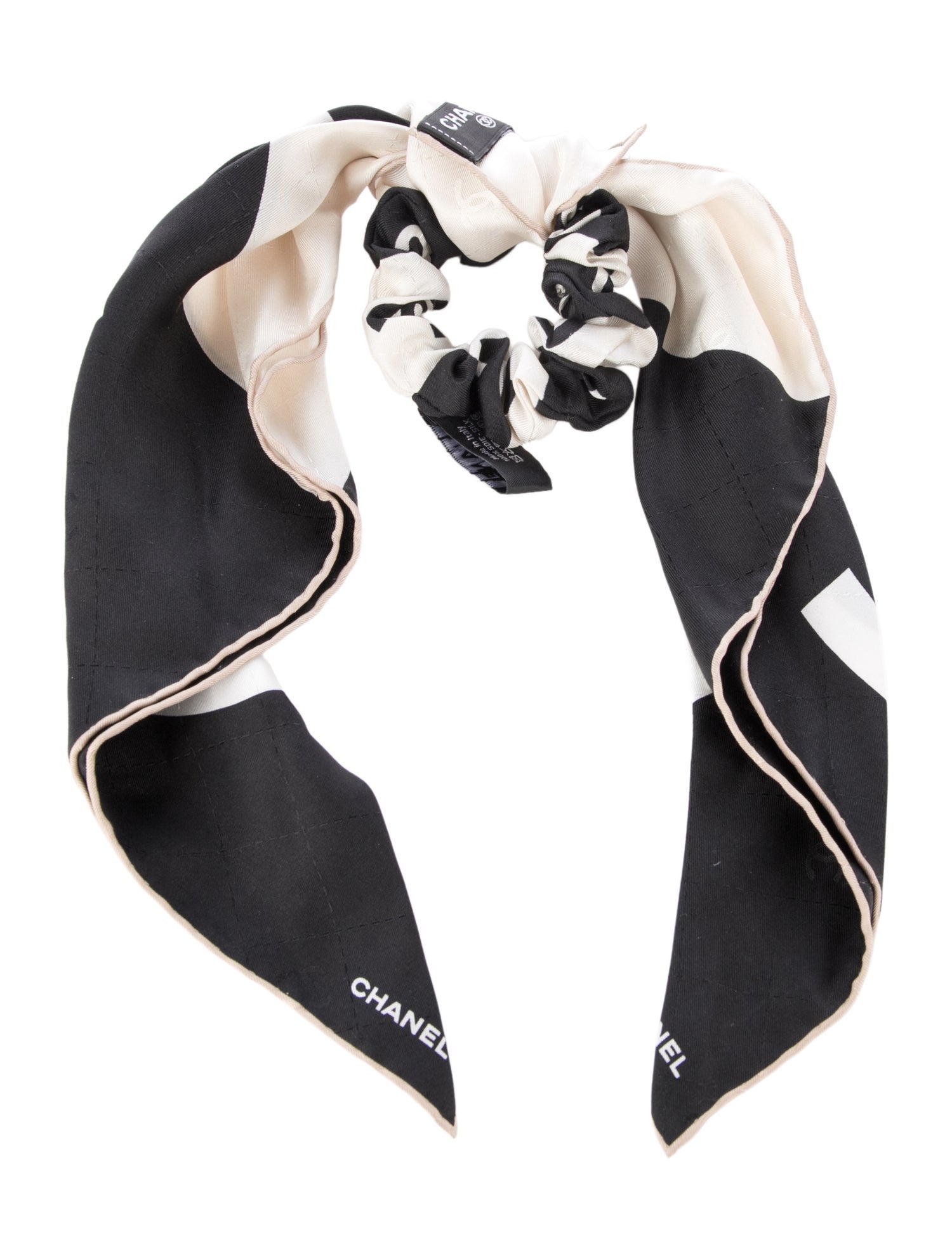 Chanel Silk CC Bow Hair Tie