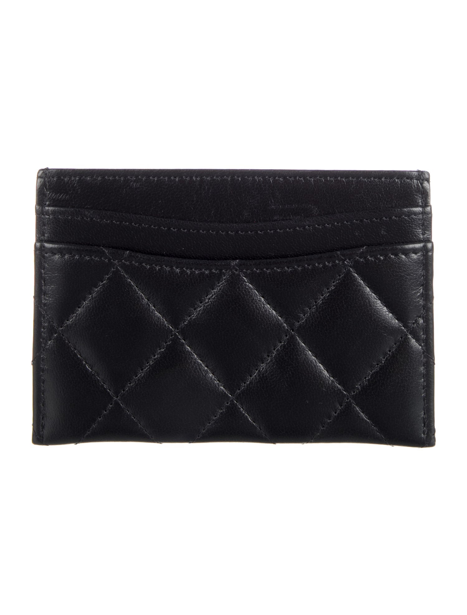 Chanel Interlocking CC Logo Lambskin Card Holder
