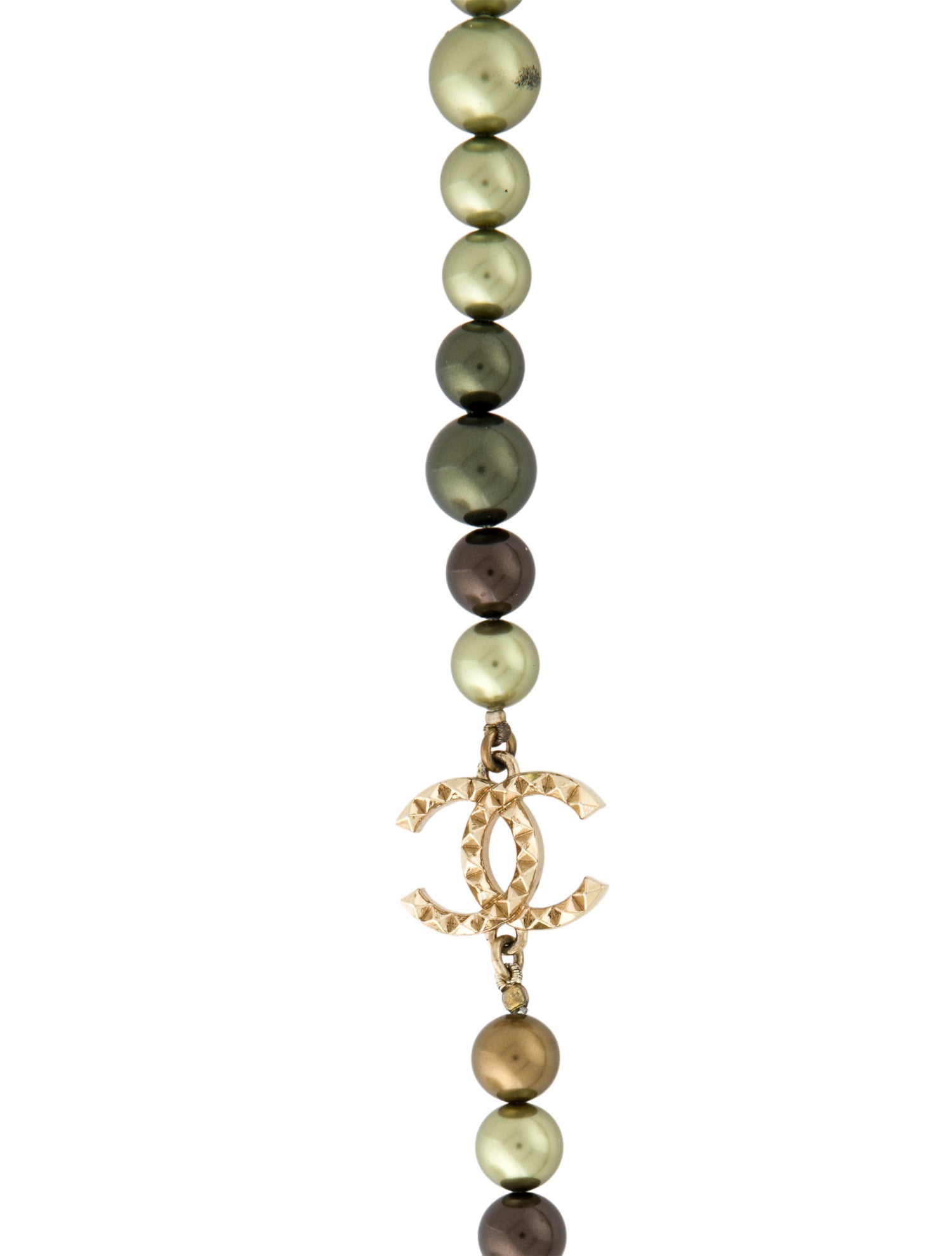 Chanel Faux Pearl CC Station Necklace