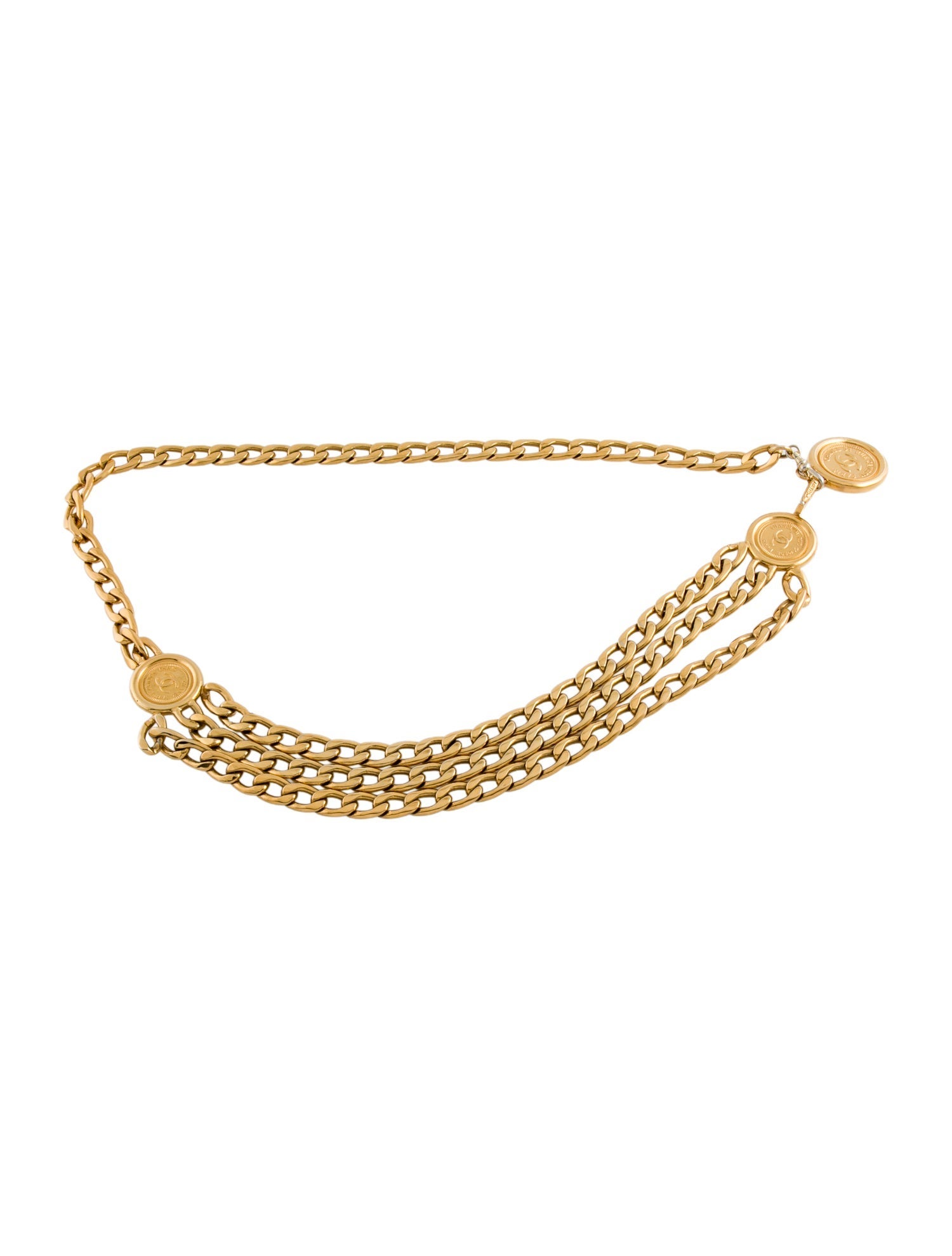 Chanel Vintage Interlocking CC Logo Waist Belt