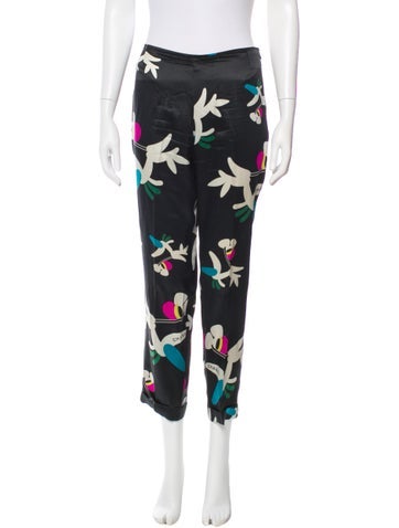 Pre-owned Chanel Vintage Skinny Leg Pants In Multi