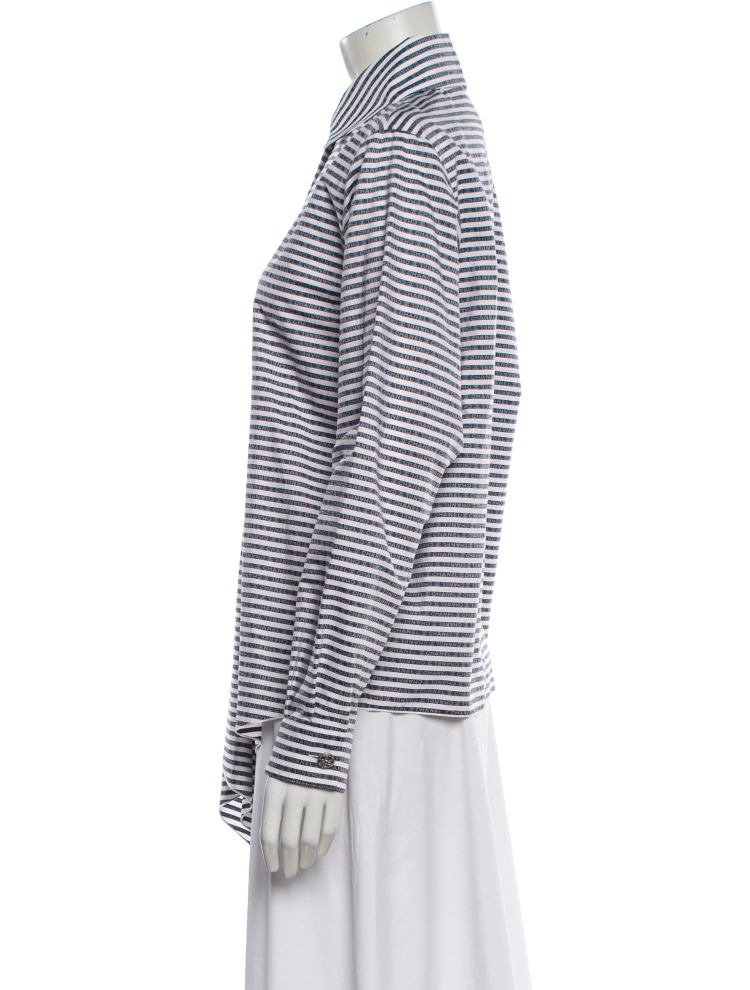 Chanel 2020 Striped Button-Up Top w/ Tags