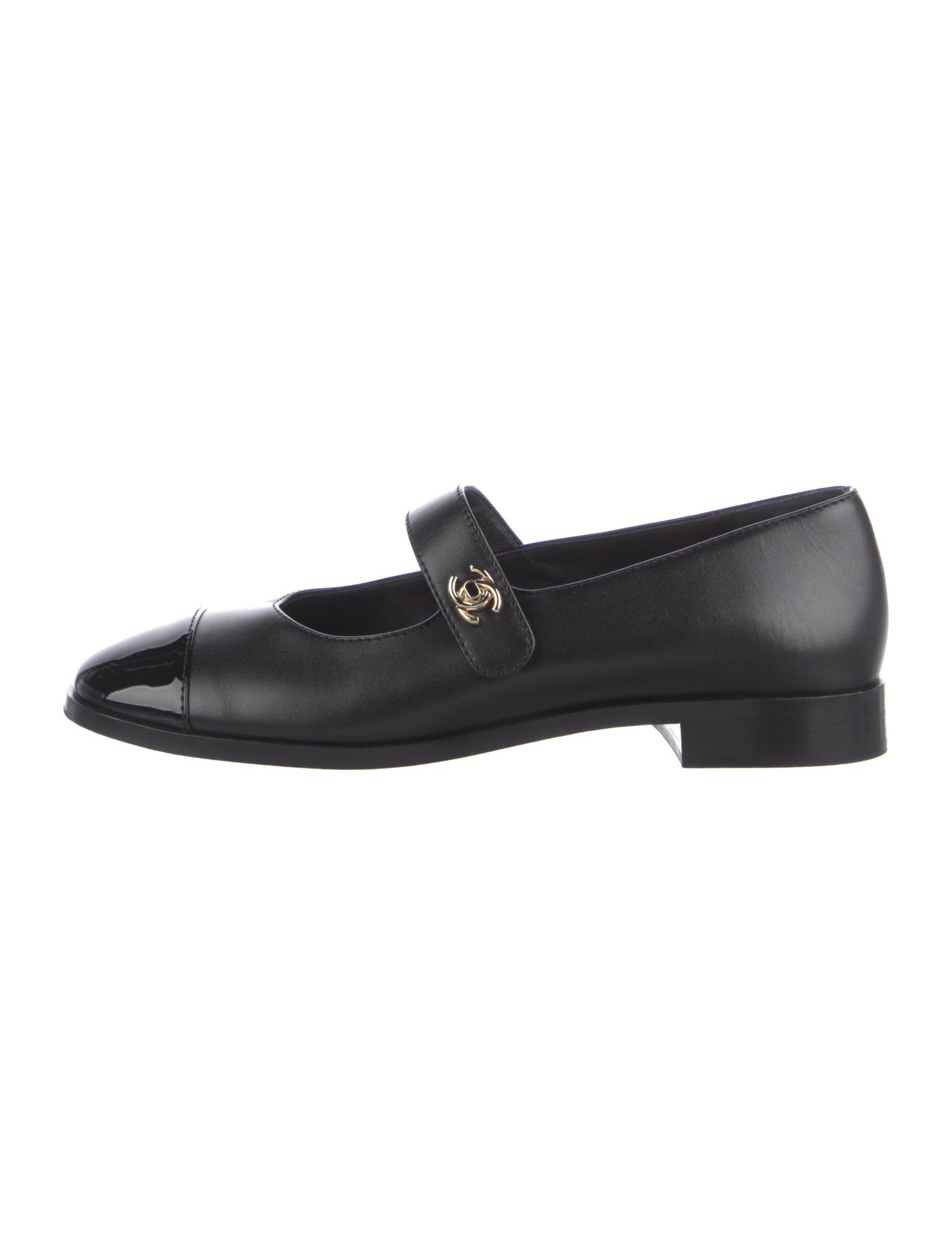 Chanel 2024 Interlocking CC Logo Mary Jane Flats