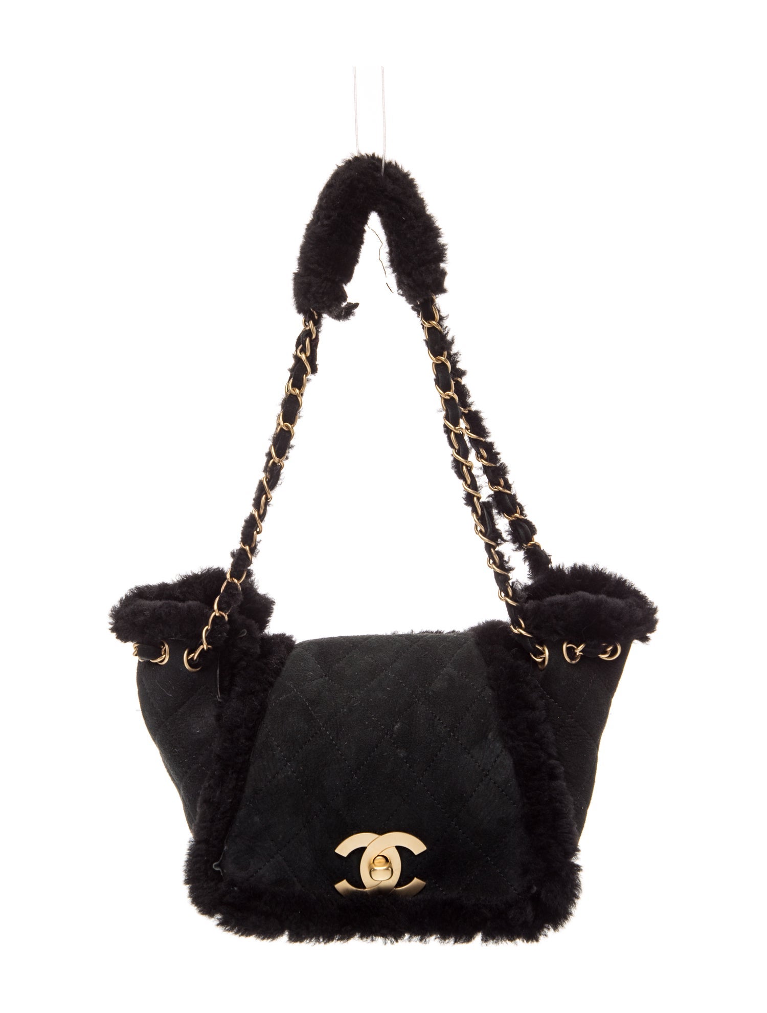 Chanel Small Shearling Accordion Flap Bag