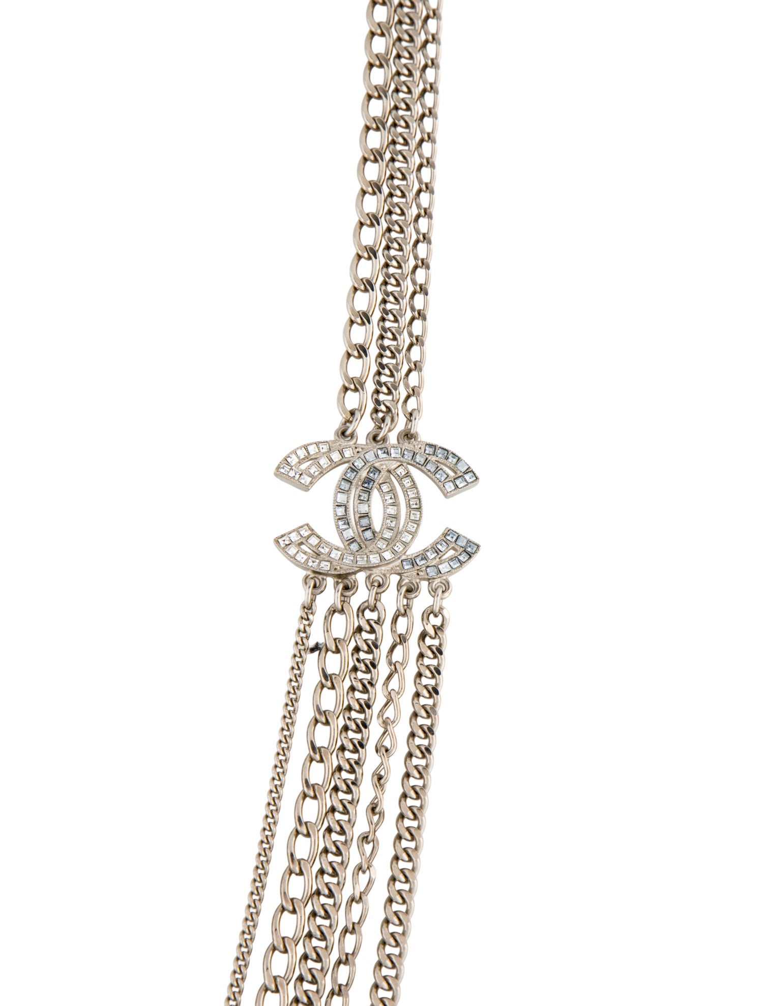 Chanel Strass CC Multistrand Necklace