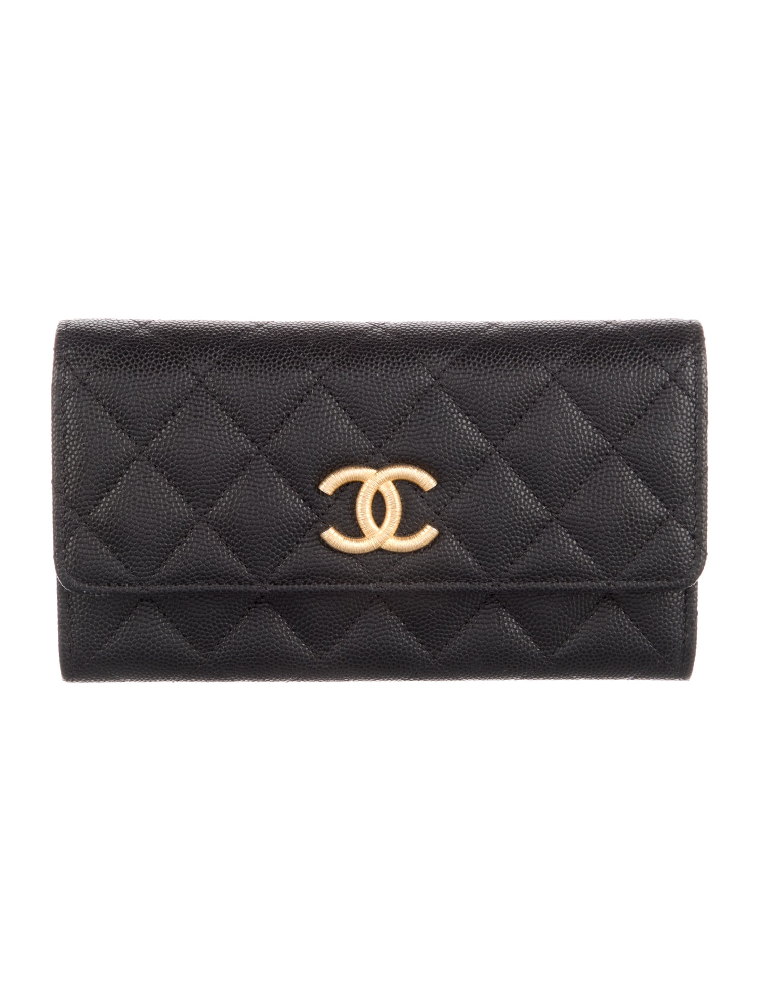 Chanel 2023 Interlocking CC Logo Trifold Wallet