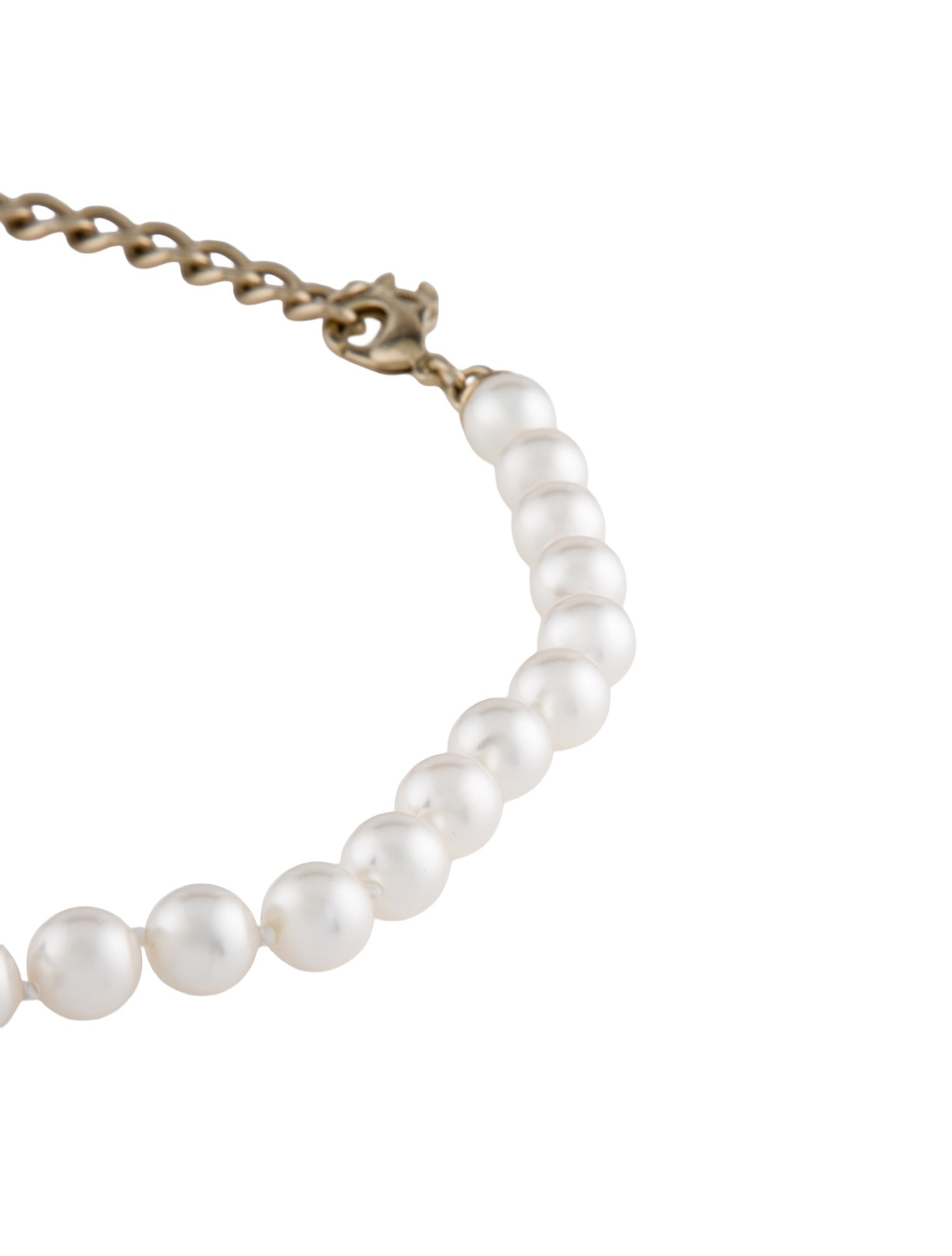 Chanel 2025 Faux Pearl & Resin CC Choker Necklace