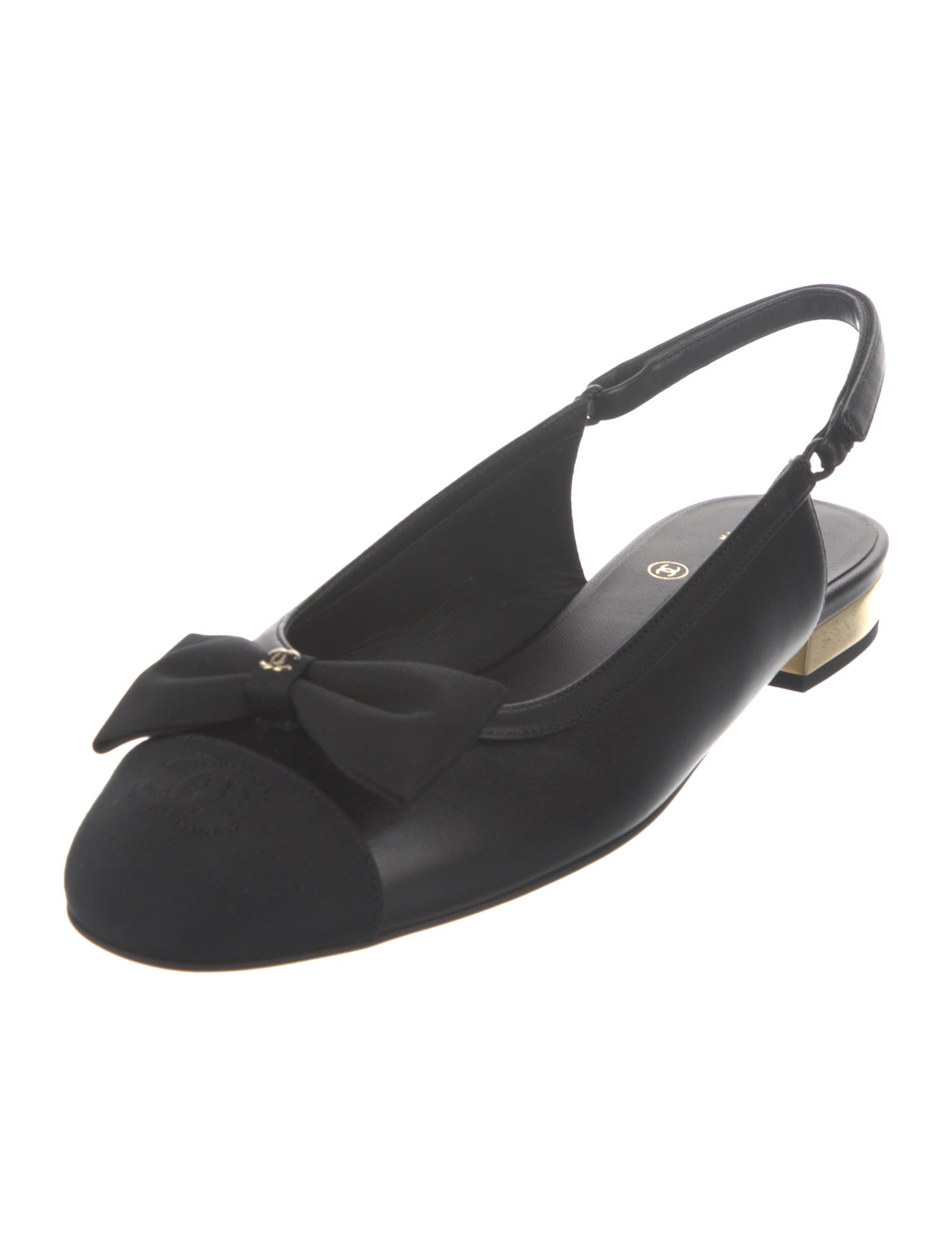 Chanel 2024 Interlocking CC Logo Slingback Flats