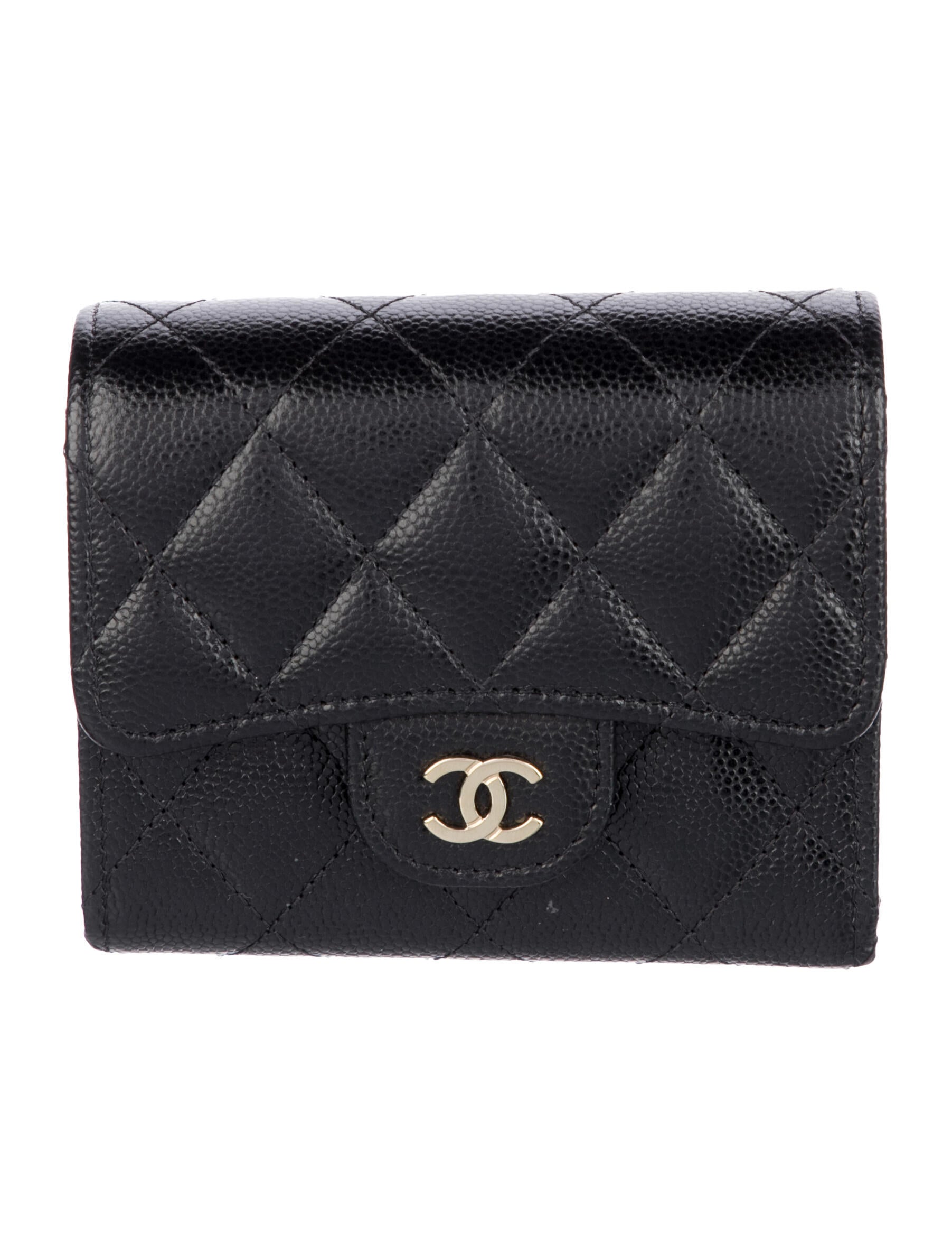 Chanel Small Compact Interlocking CC Logo Card Holder