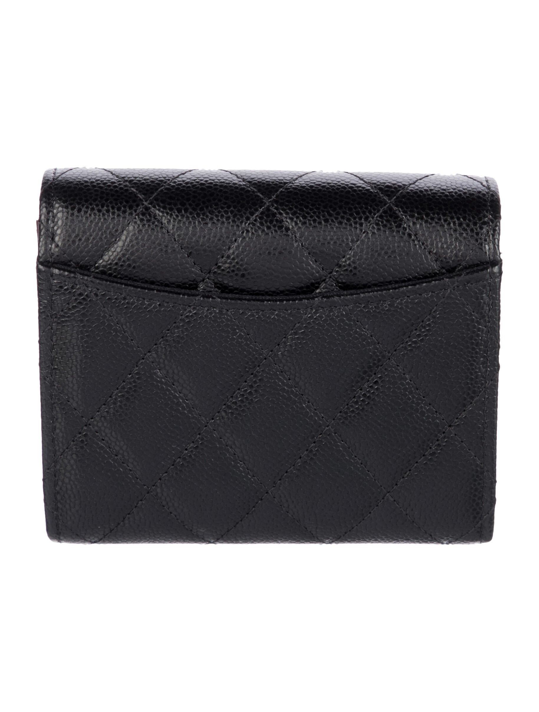 Chanel Small Compact Interlocking CC Logo Card Holder