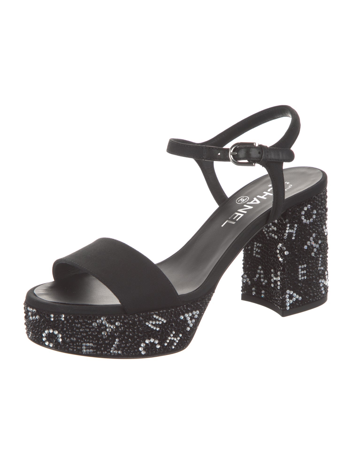 Chanel 2024 Crystal Embellishments Sandals w/ Tags