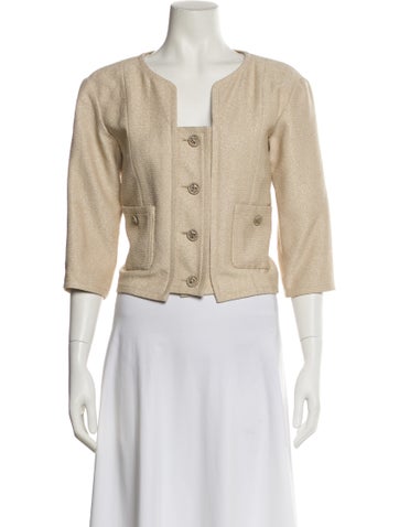 Pre-owned Chanel 2014 Evening Jacket In Gold