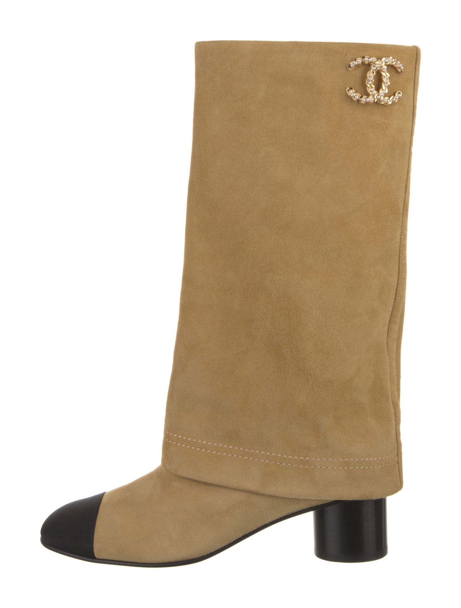 Chanel 2025 Interlocking CC Logo Riding Boots
