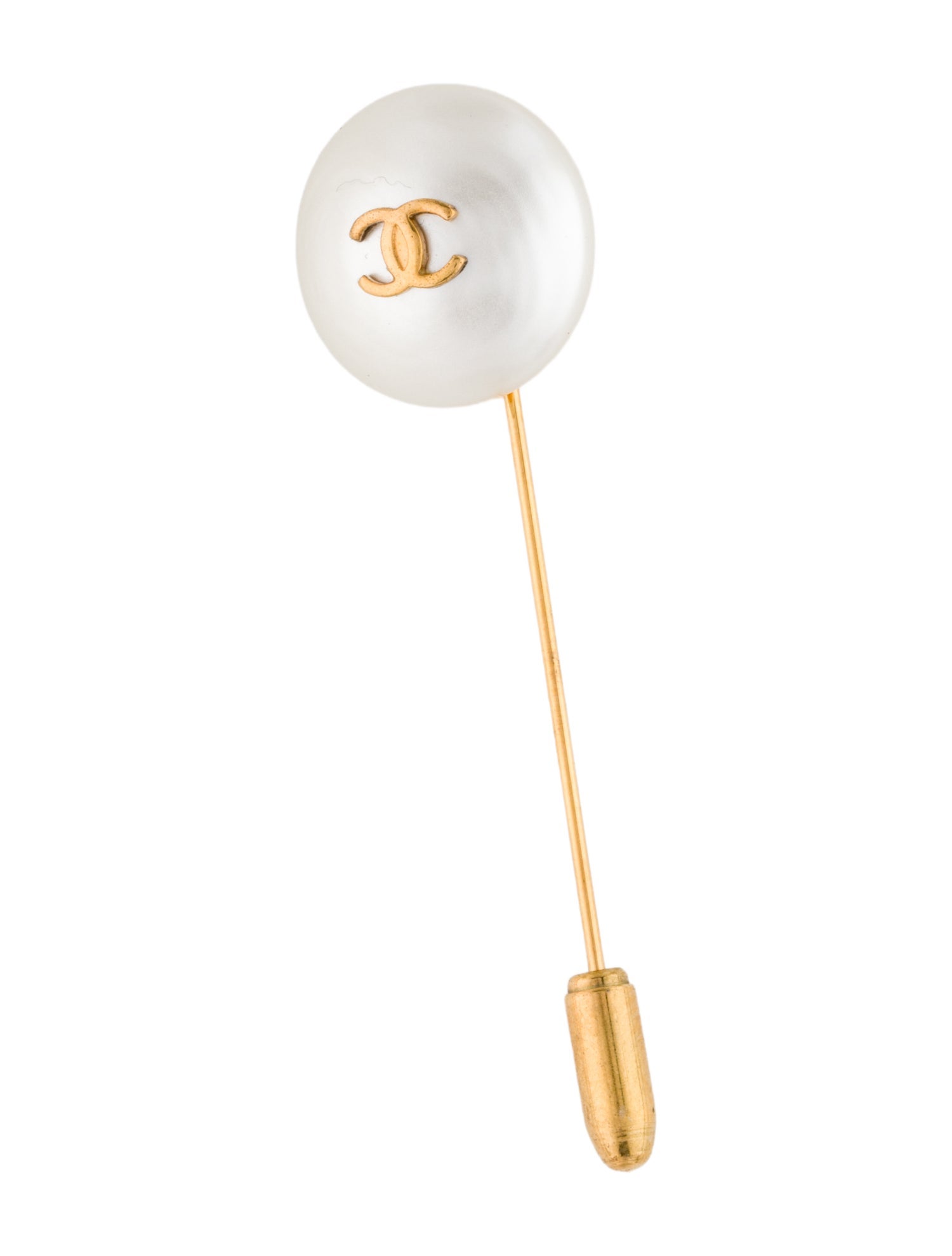 Chanel Vintage Faux Pearl Stick Pin
