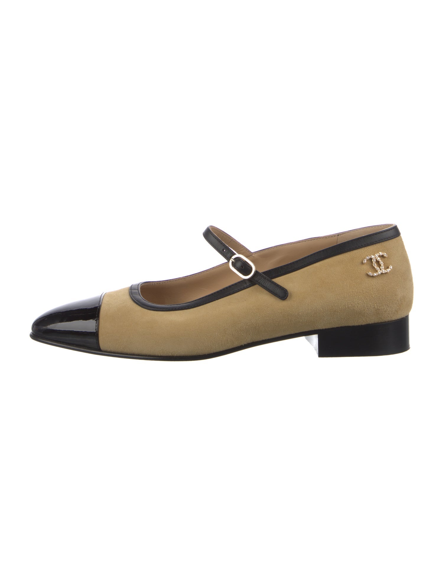 Chanel 2024-2025 Interlocking CC Logo Mary Jane Flats