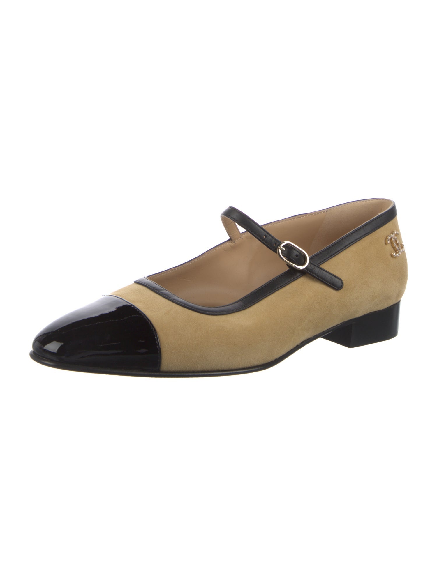 Chanel 2024-2025 Interlocking CC Logo Mary Jane Flats