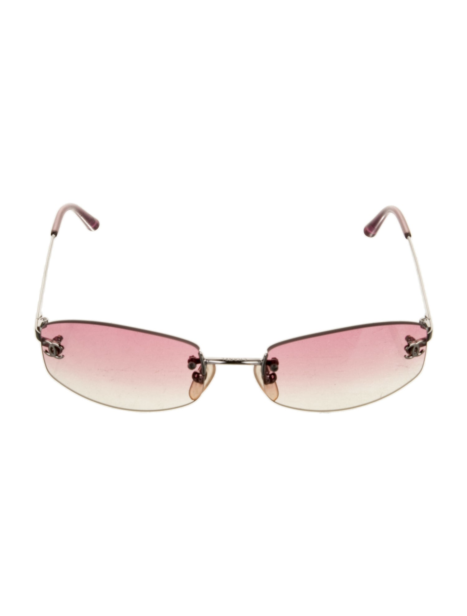 Chanel Interlocking CC Logo Narrow Sunglasses