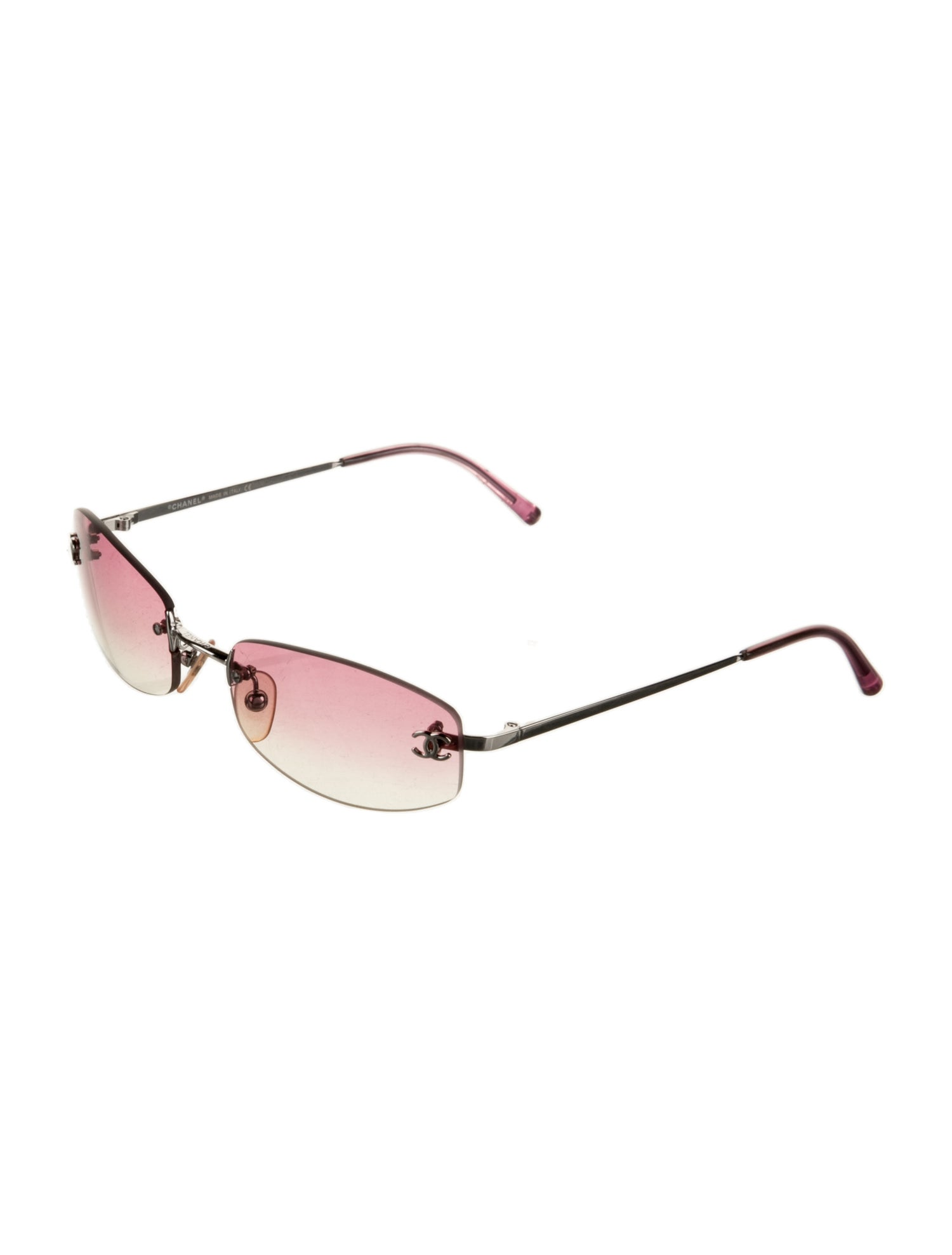 Chanel Interlocking CC Logo Narrow Sunglasses