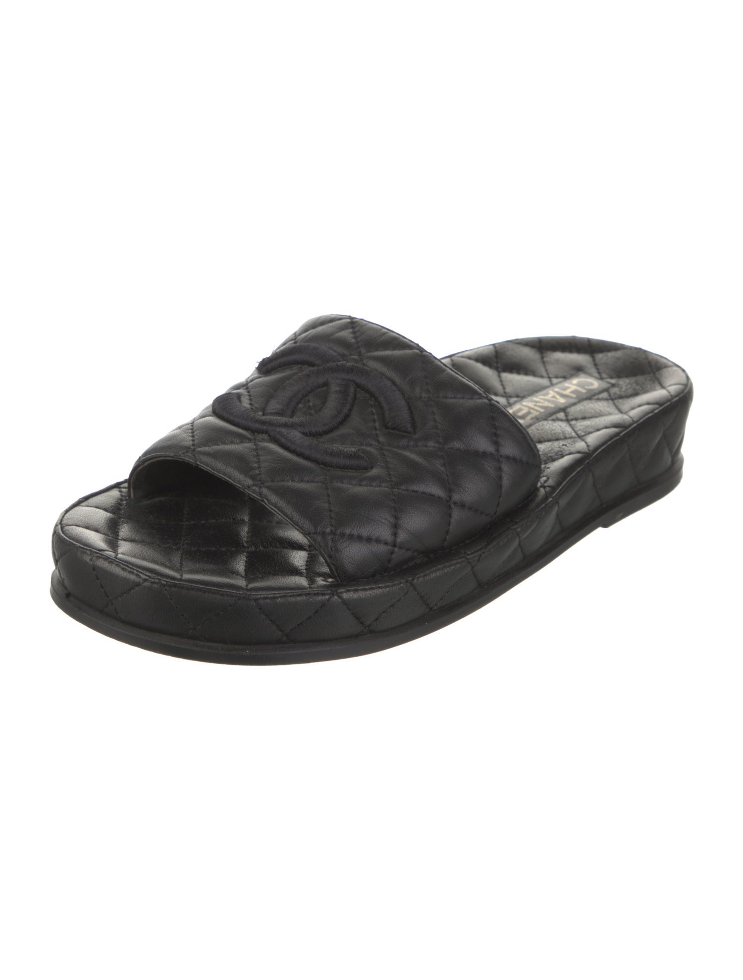 Chanel 2021 Interlocking CC Logo Slides