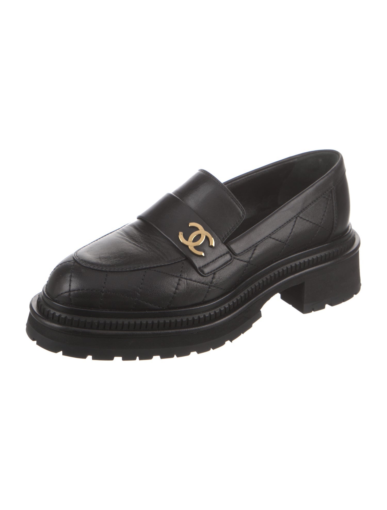 Chanel 2023 Interlocking CC Logo Loafers