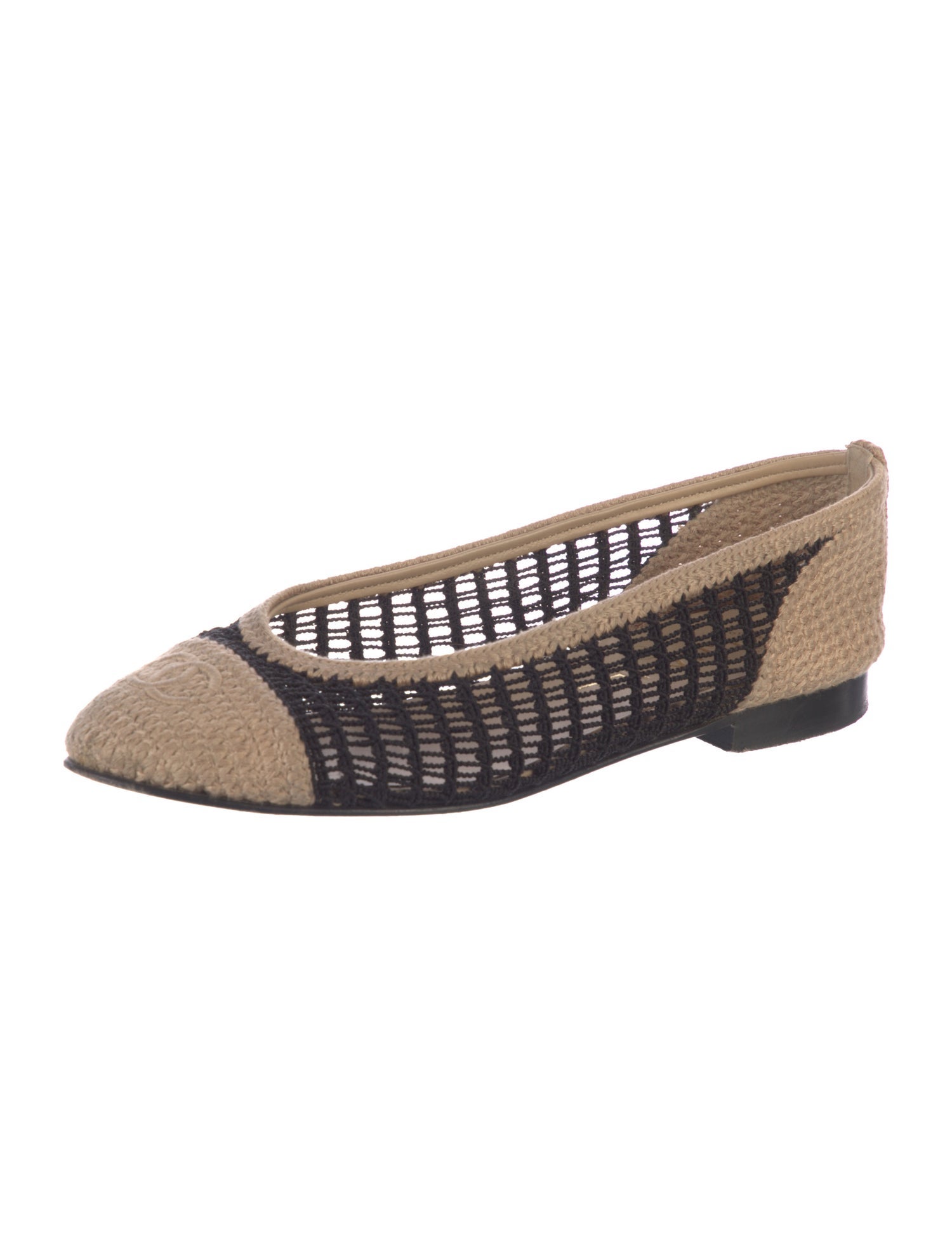Chanel Interlocking CC Logo Ballet Flats