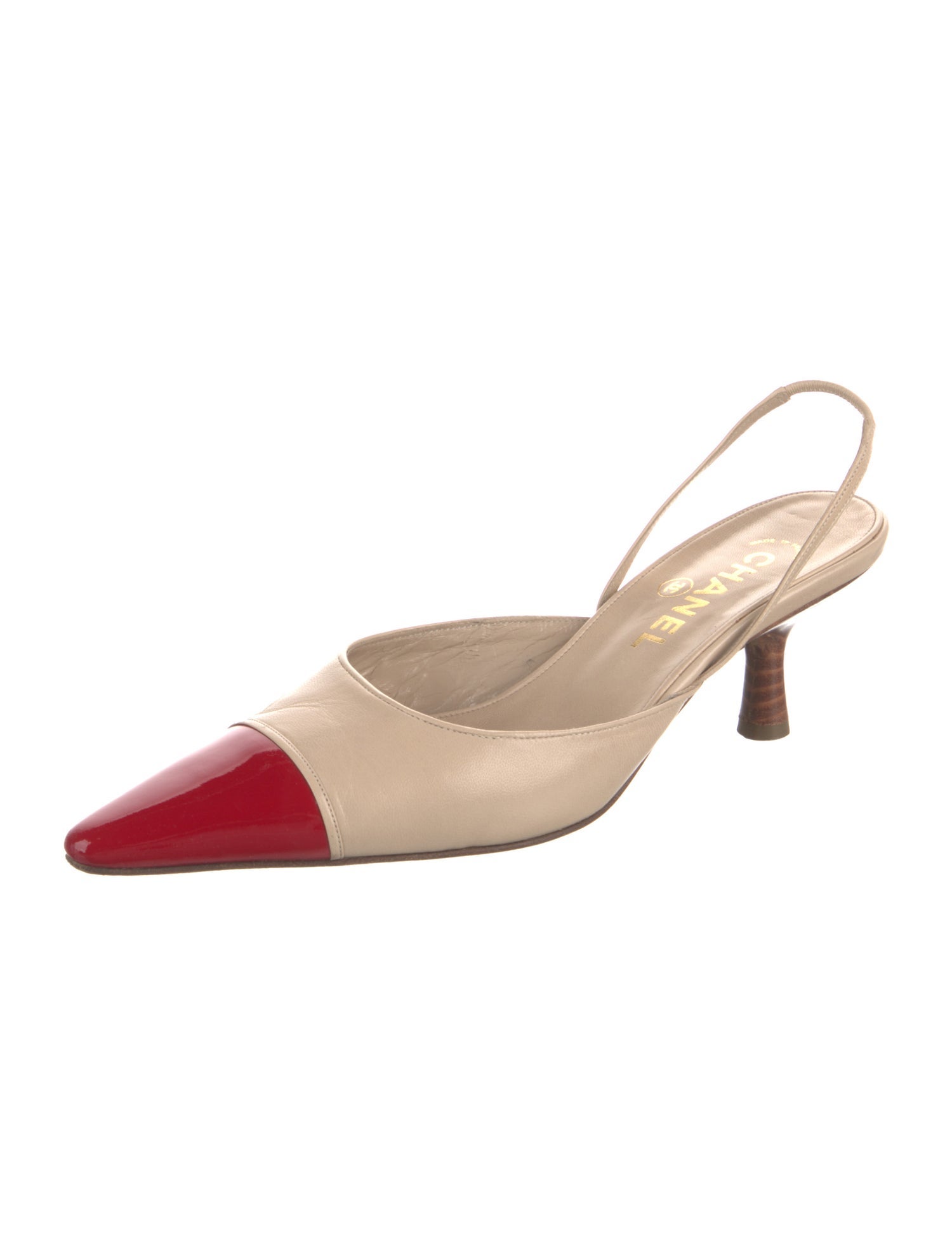 Chanel Leather Slingback Pumps