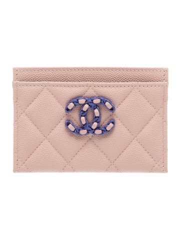 Pre-owned Chanel 2024 Interlocking Cc Logo Card Holder W/ Tags In Pink