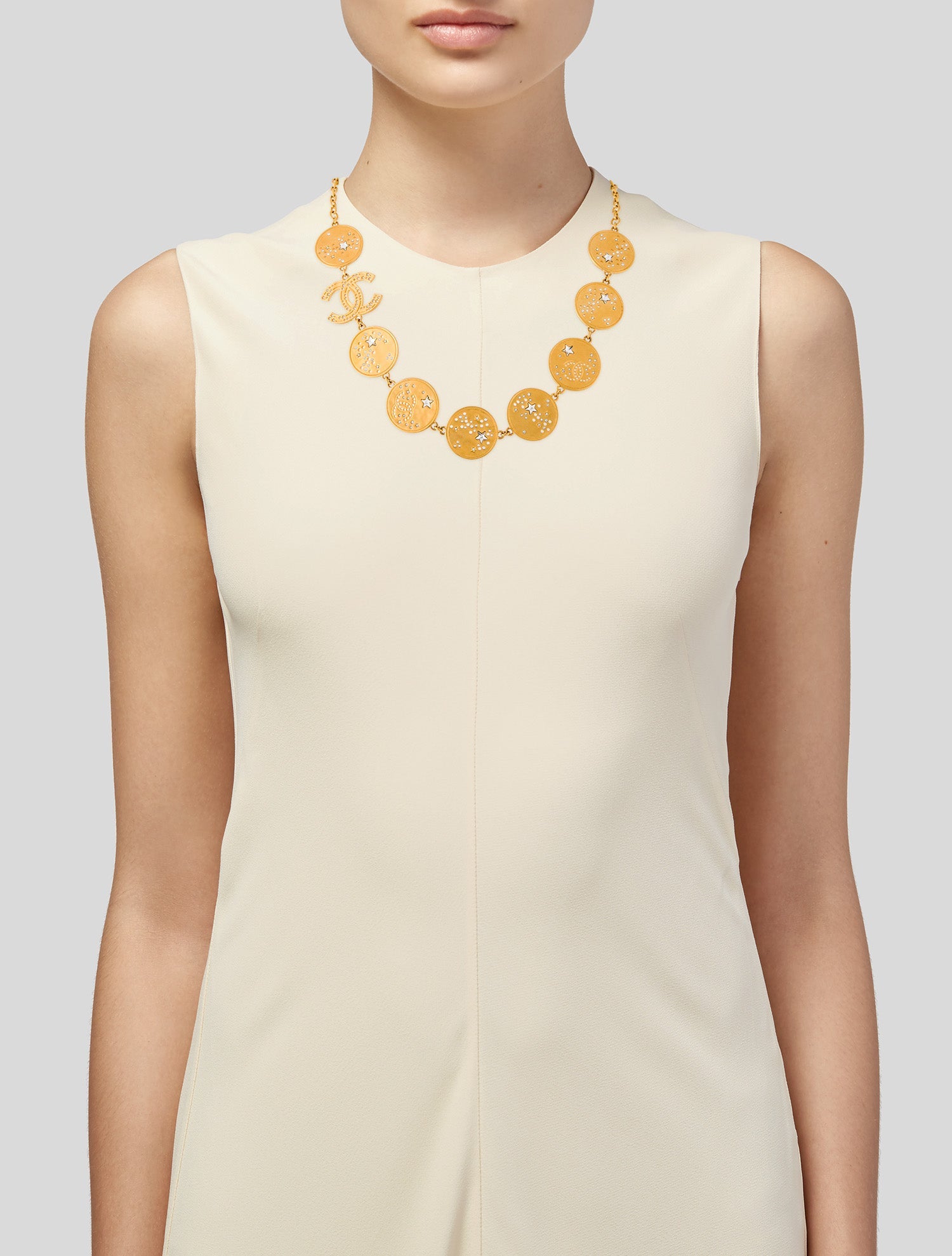 Chanel 2024 Strass CC Constellation Collar Necklace
