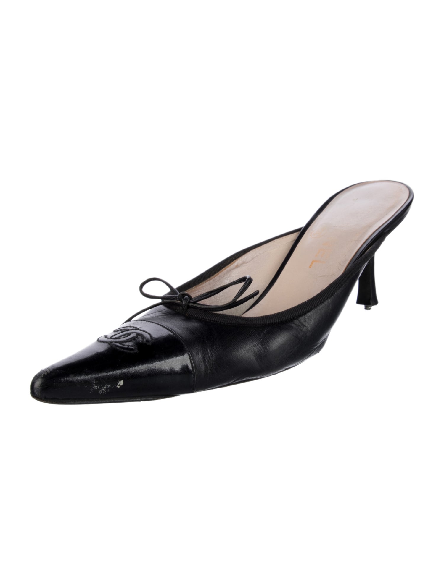 Chanel Vintage Interlocking CC Logo Mules