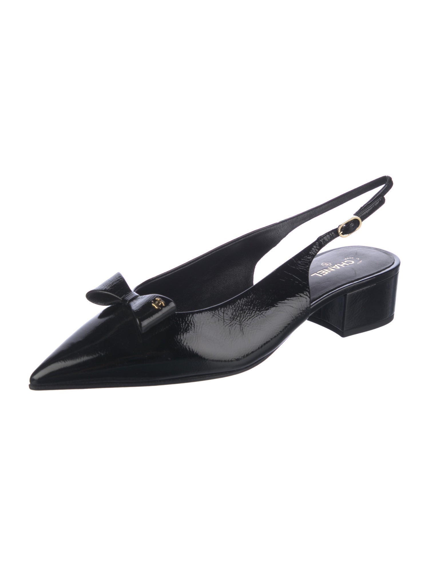Chanel 2025 Interlocking CC Logo Slingback Pumps