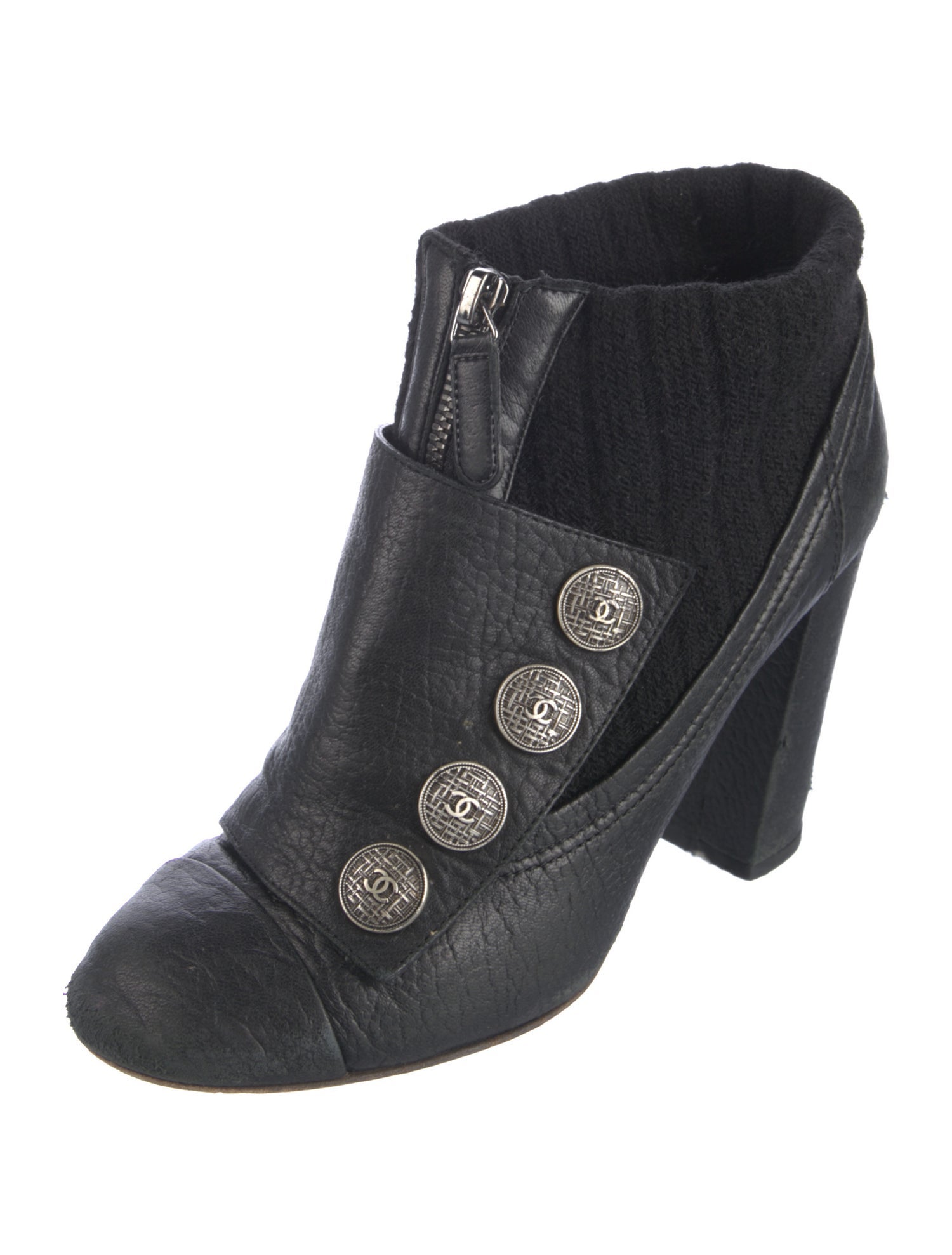 Chanel 2013 Interlocking CC Logo Sock Boots