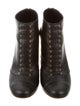 Chanel Leather Interlocking CC Ankle Boots