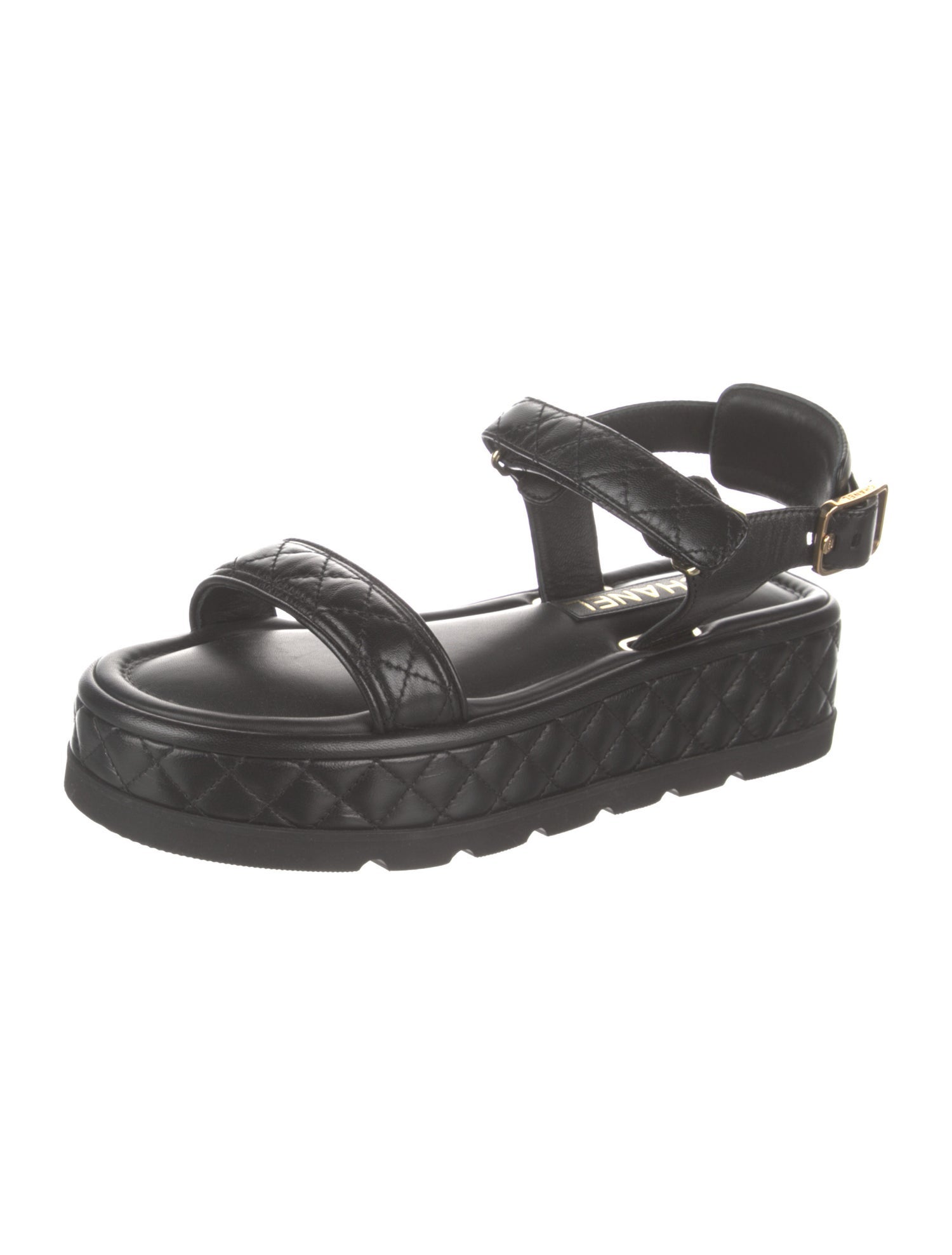 Chanel 2022 Interlocking CC Logo Sandals