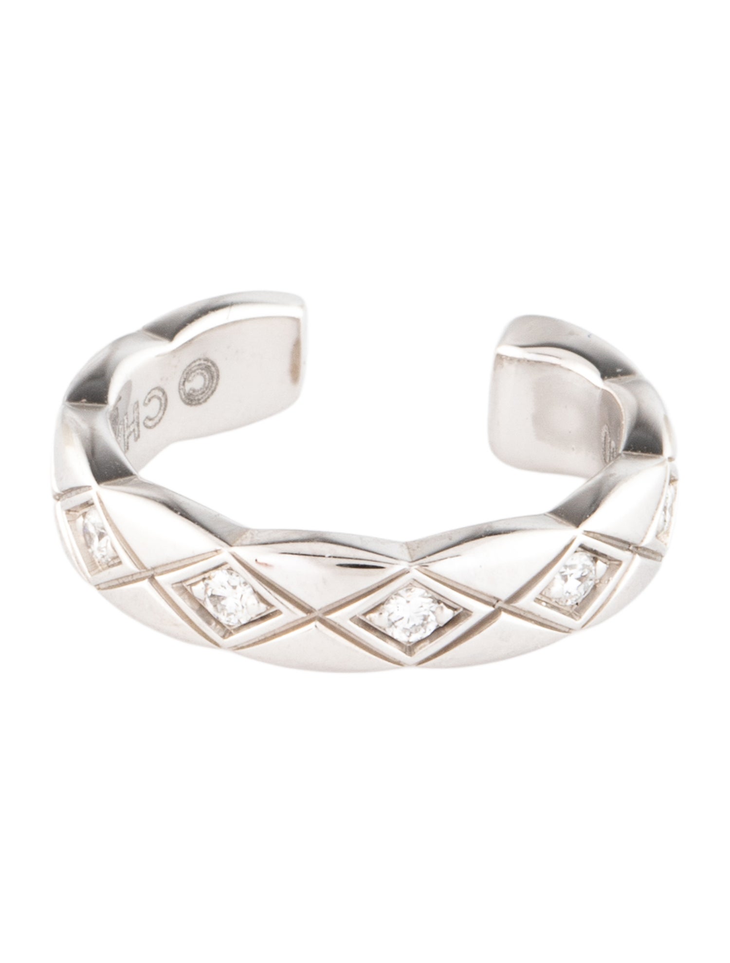 Chanel 18K Diamond Coco Crush Single Ear Cuff