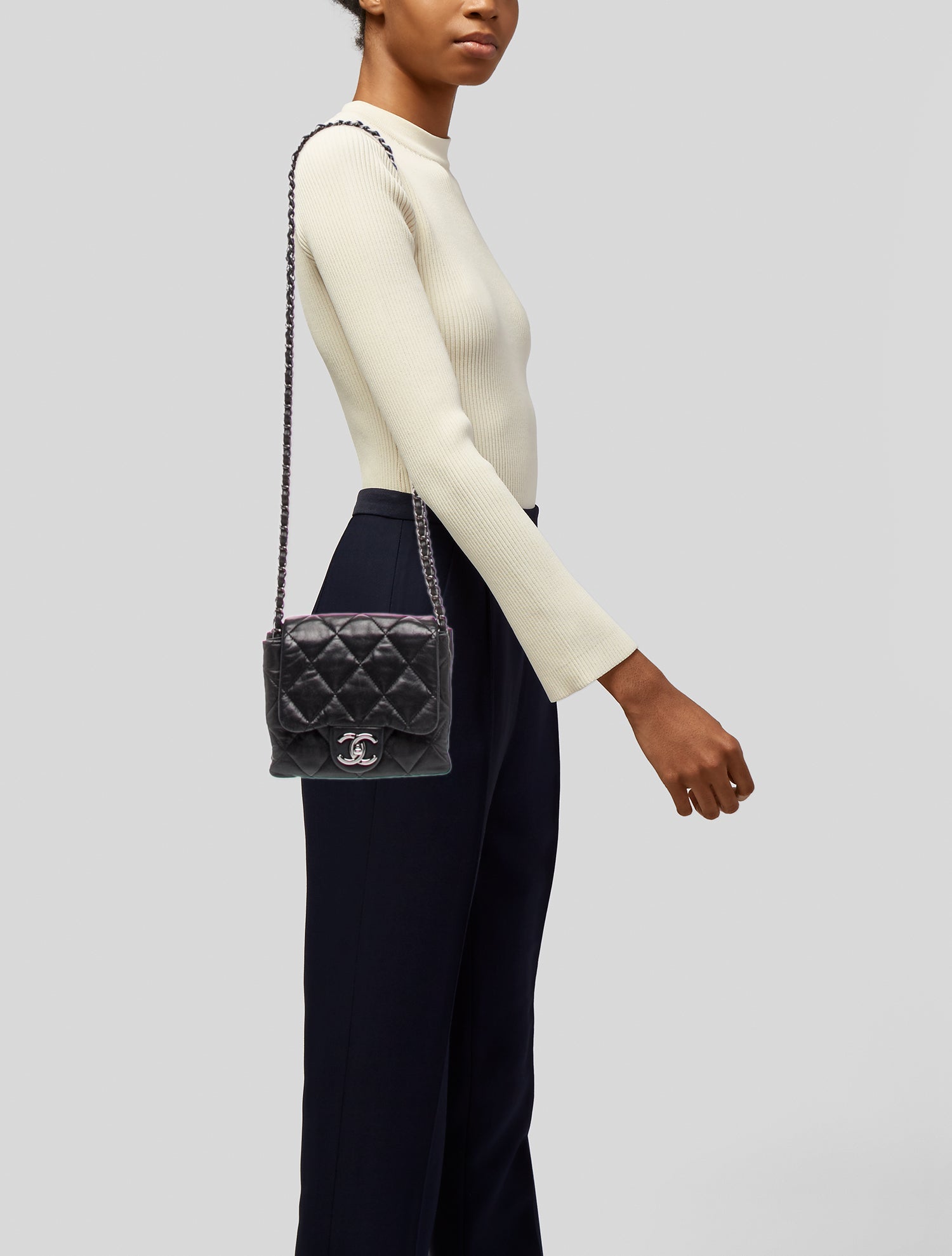 Chanel Mini 3 Accordion Flap Bag - Black Crossbody Bags, Handbags