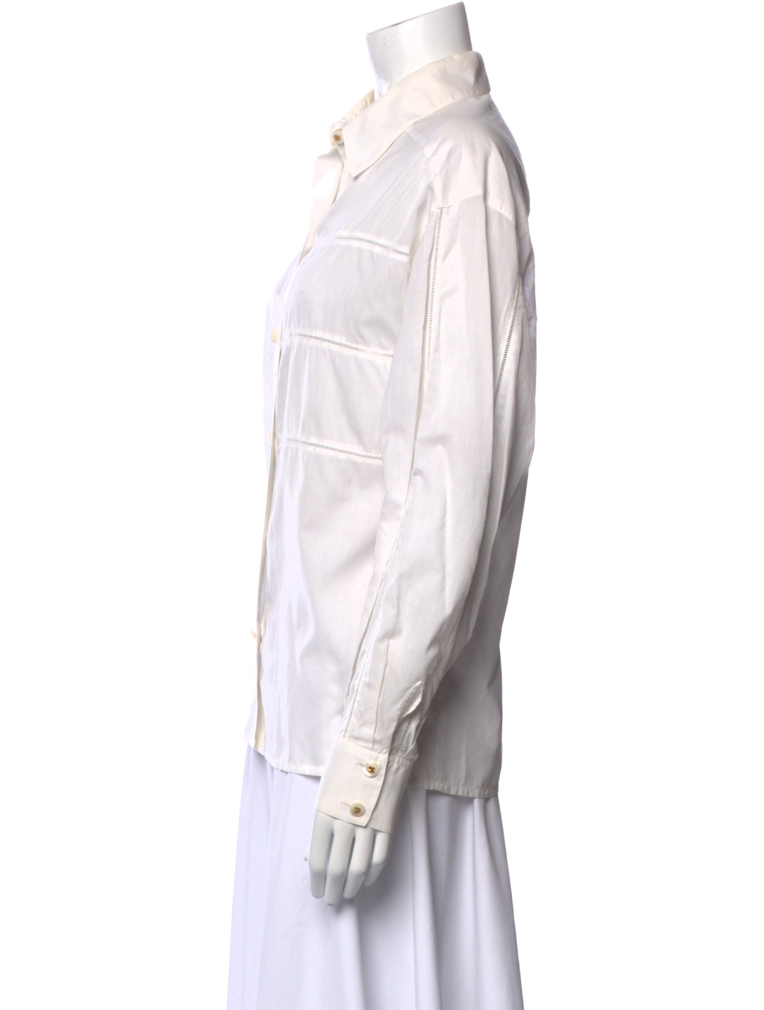 Chanel Vintage Long Sleeve Button-Up Top